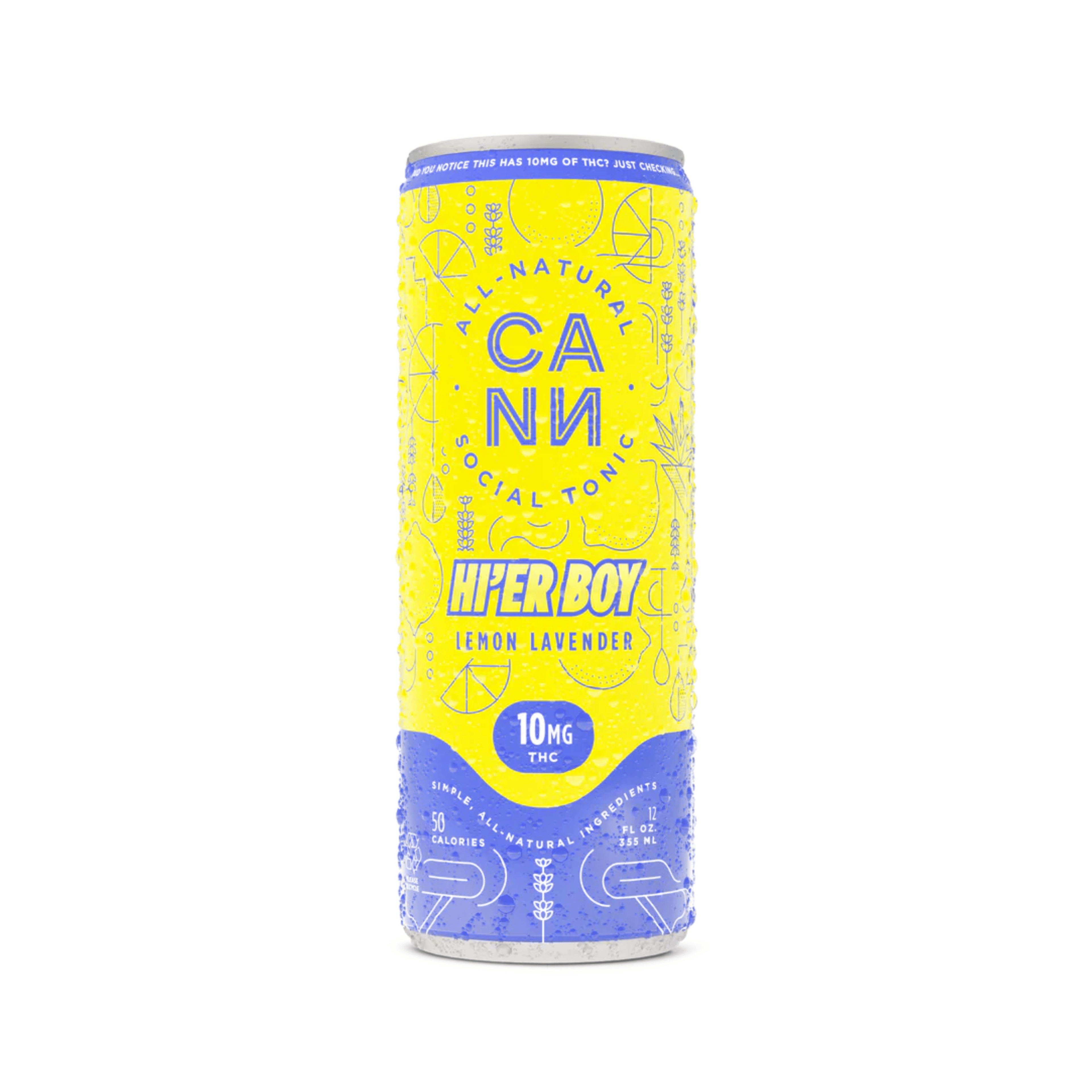 Hi-er Boys | Lemon Lavender Single - 10mg - CANN Drinks - - $8 - Beverages/Drinks
