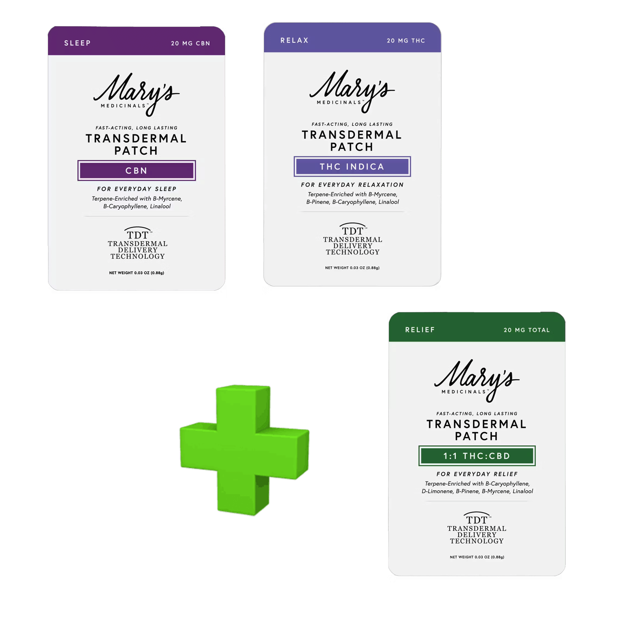 Buy 2 Get 1 Transdermal Patches 25% OFF - Mixed Deal - Mary's Medicinals -  - $27.49 - Bundle Deals