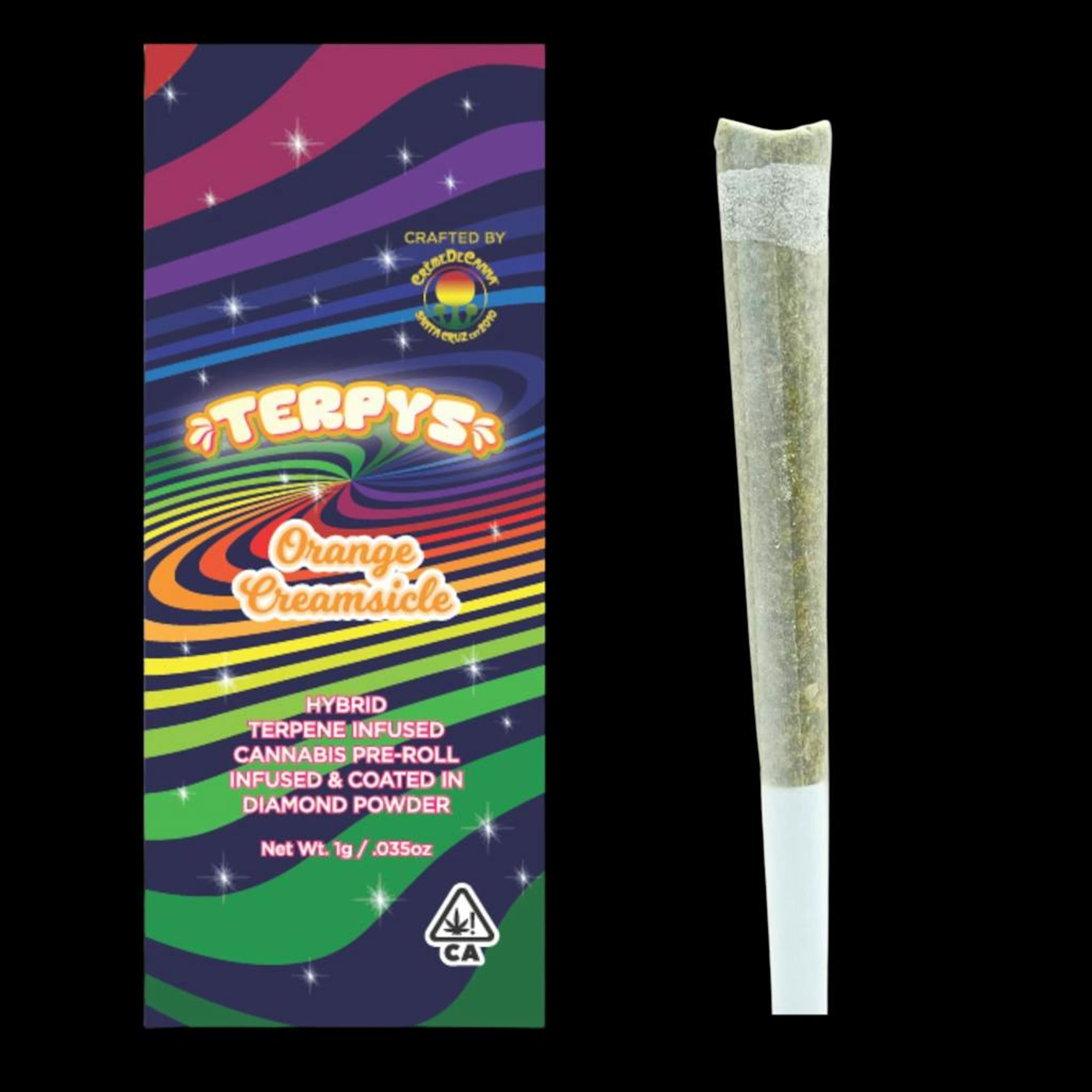 ***Orange Creamsicle - 1g Infused Preroll - Creme De Canna - 1g Infused PR - Hybrid - $12 - Infused Preroll
