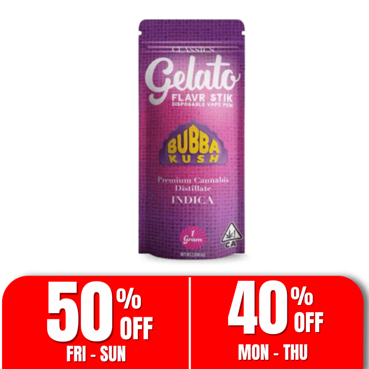 Gelato Flavr Stick | 1g - Bubba Kush - Disposable - Indica - Gelato -  - $33.50 - All-In-Ones