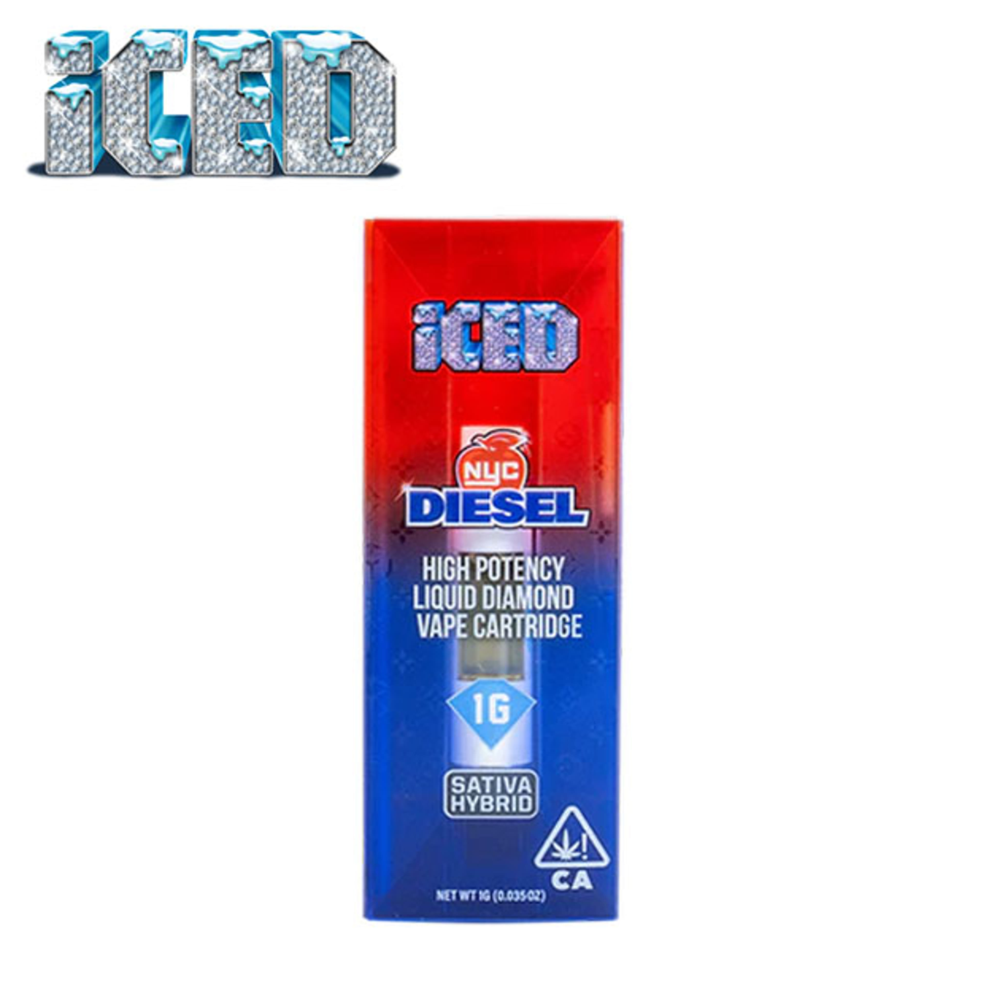 Iced - NYC Diesel - Liquid Diamond Vape Cartridge - 1g *B2G1 EVERYDAY* - Iced - 1g Cart - $17.99 - 510 Cartridges