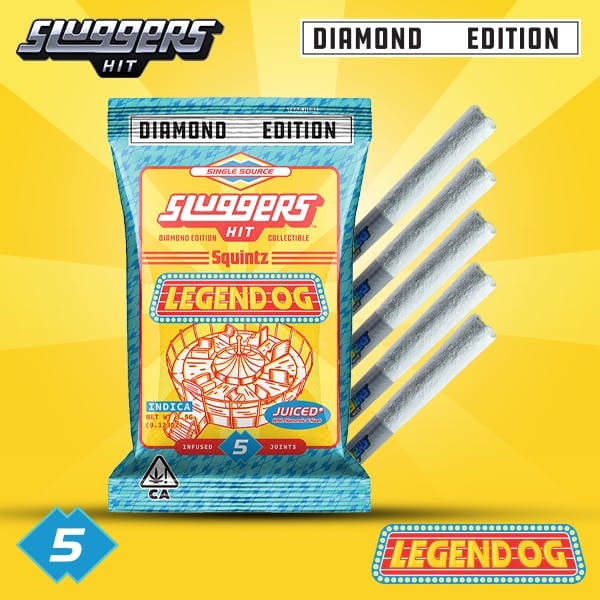 Sluggers - Infused Preroll - 3.5g 5pk - Legend OG - Diamond Edition - Sluggers Hit -  - $42 - Infused Pre-Rolls
