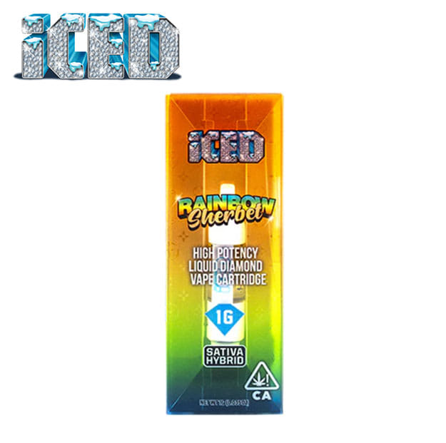 Iced - Rainbow Sherbet - Liquid Diamond Vape Cartridge - 1g *B2G1 EVERYDAY* - Iced - 1g Cart - $17.99 - 510 Cartridges