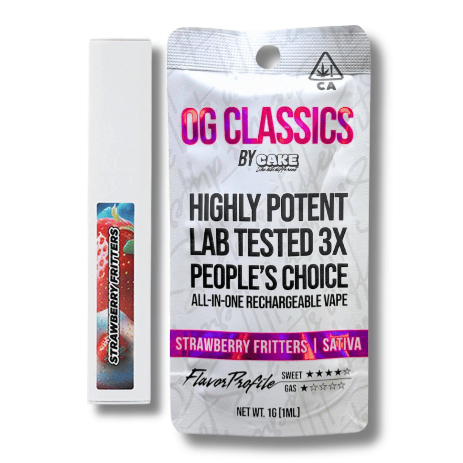 Strawberry Fritters 'Classics' 1g AIO - Cake -  - $18 - Vapes