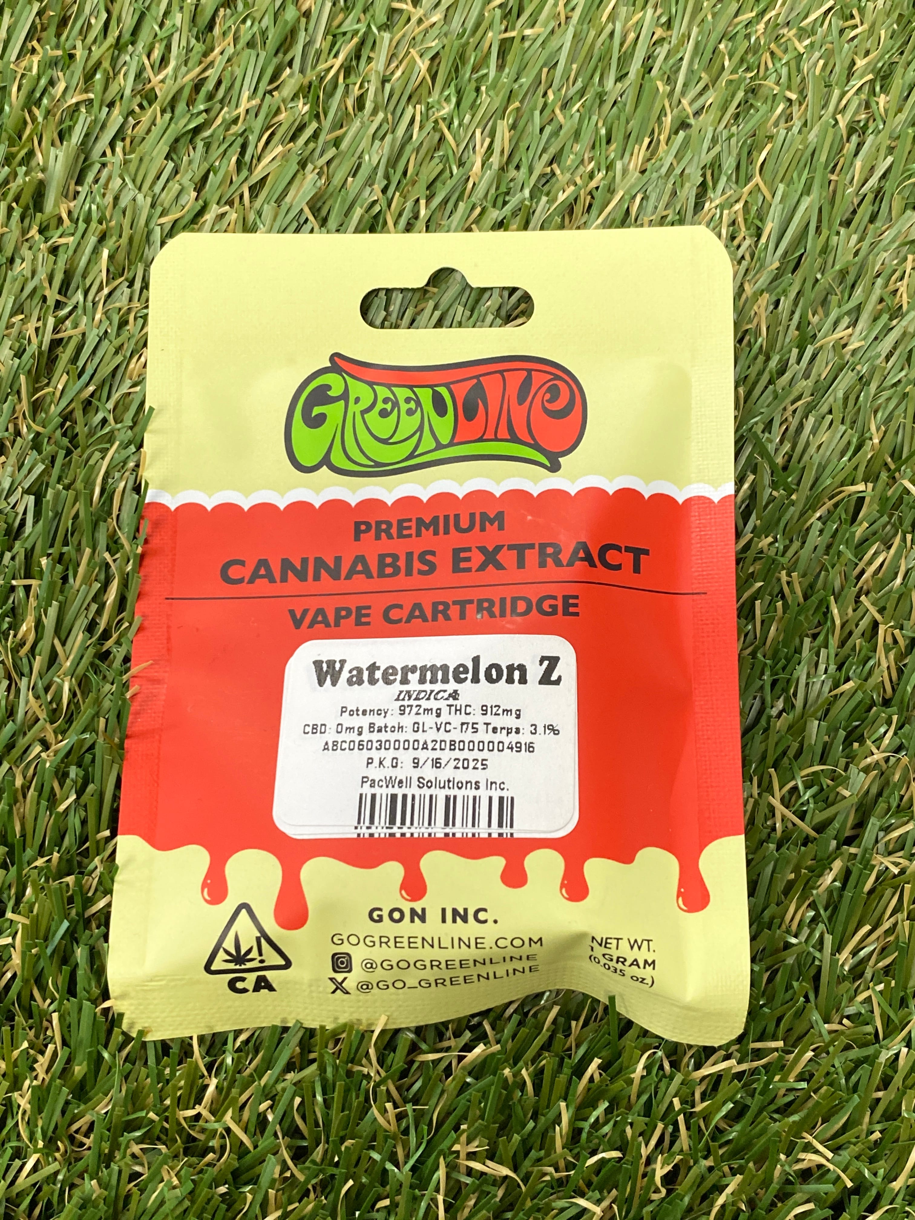 WATERMELON Z 1G REFILL - Greenline -  - $11.50 - Vape Cartridge