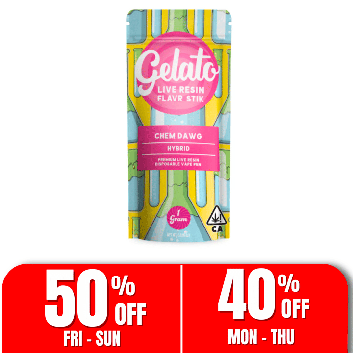 Gelato Live Resin Enhanced Flavr Stick | 1g - Chem Dawg - AIO - Hybrid - Gelato -  - $33.50 - All-In-Ones
