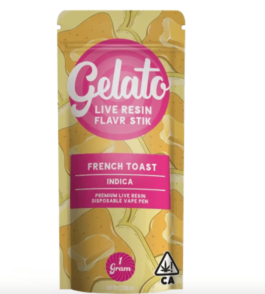 Gelato: French Toast - 1g AIO Live Resin Vape Pen - Gelato -  - $40 - All-In-One Pens