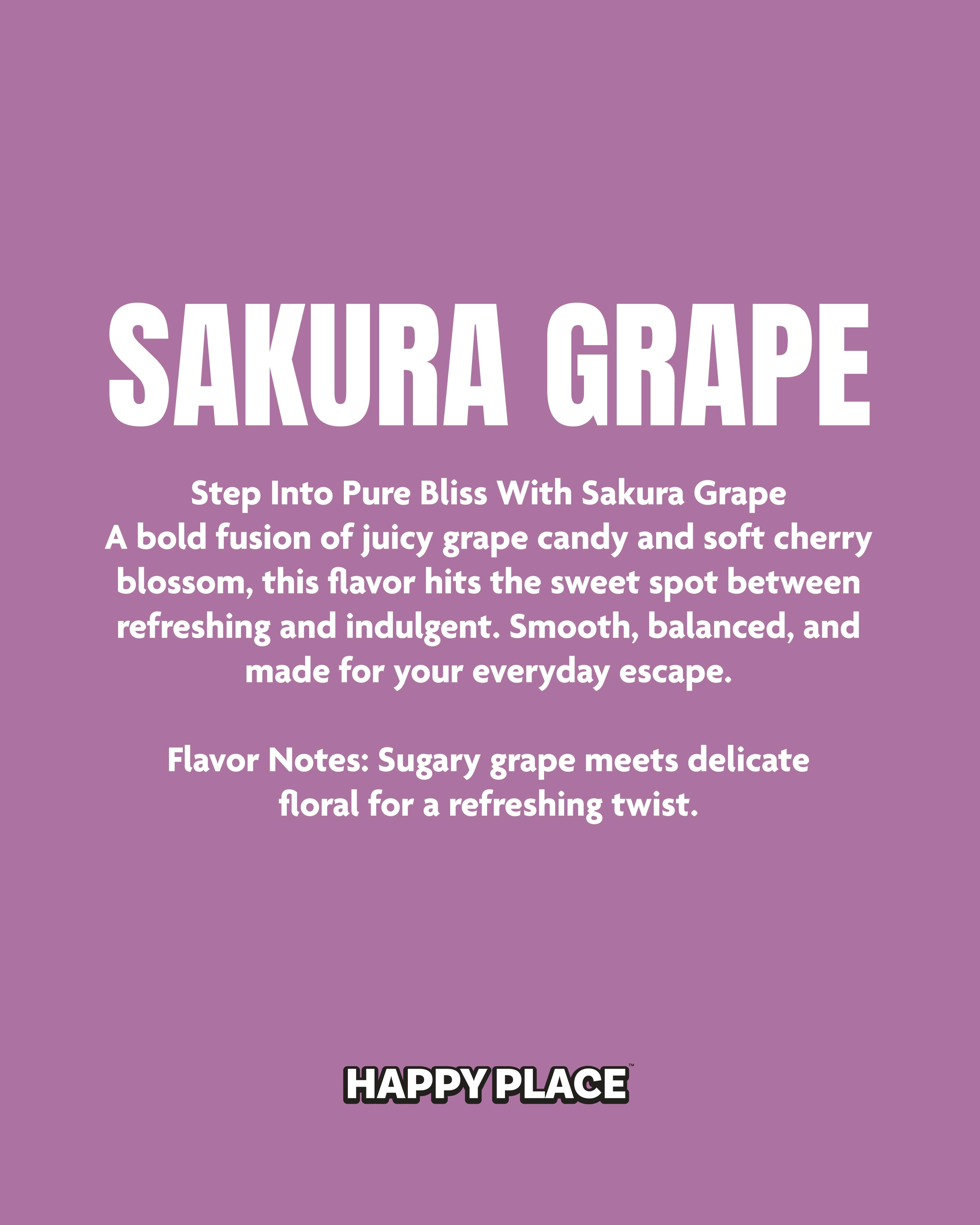 Sakura Grape  2G Ready To Use - Happy Place -  - $18 - Vapes