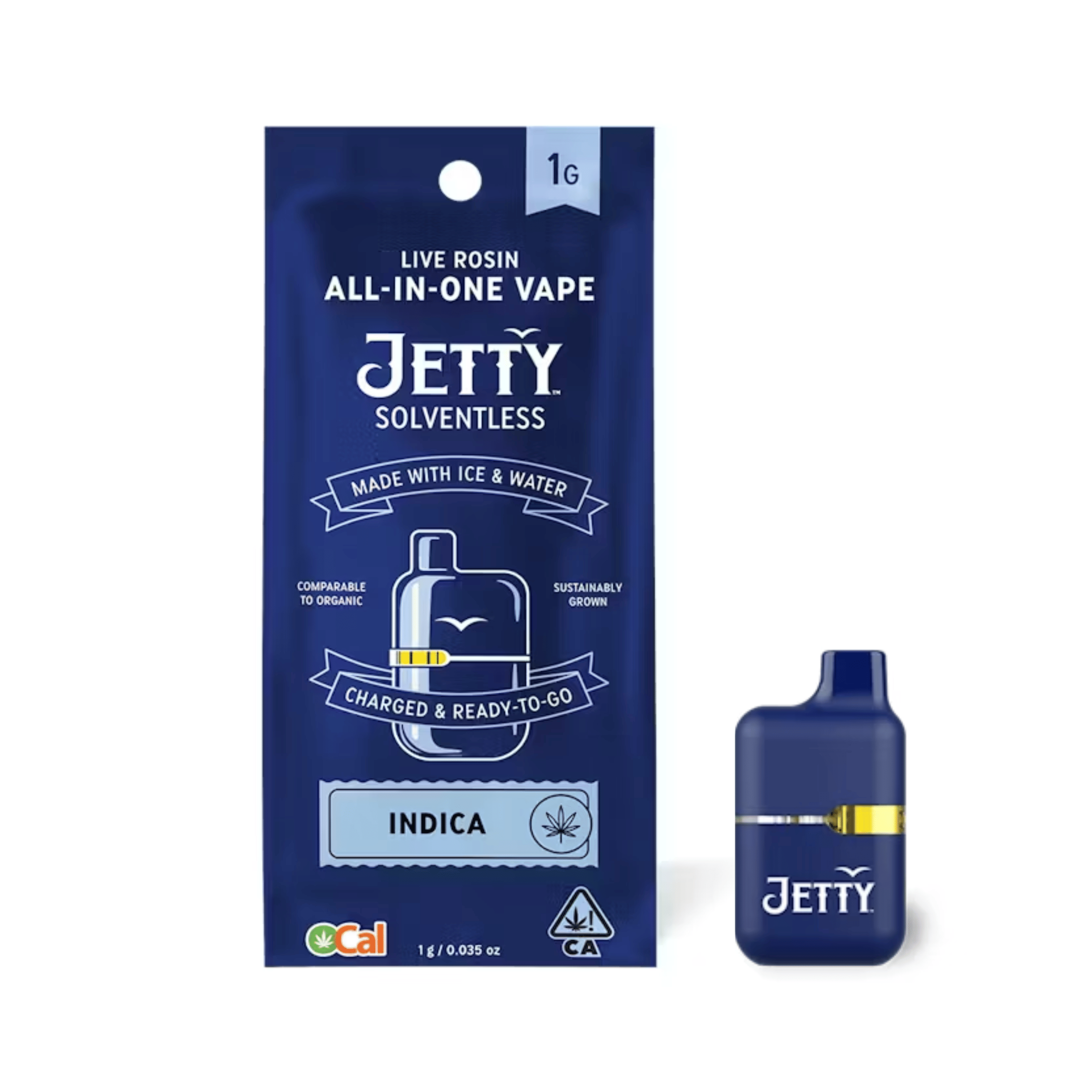 Mini Tank | Elysian Frost (I) OCal Solventless All In One -1g - Jetty Extracts -  - $60 - Disposables