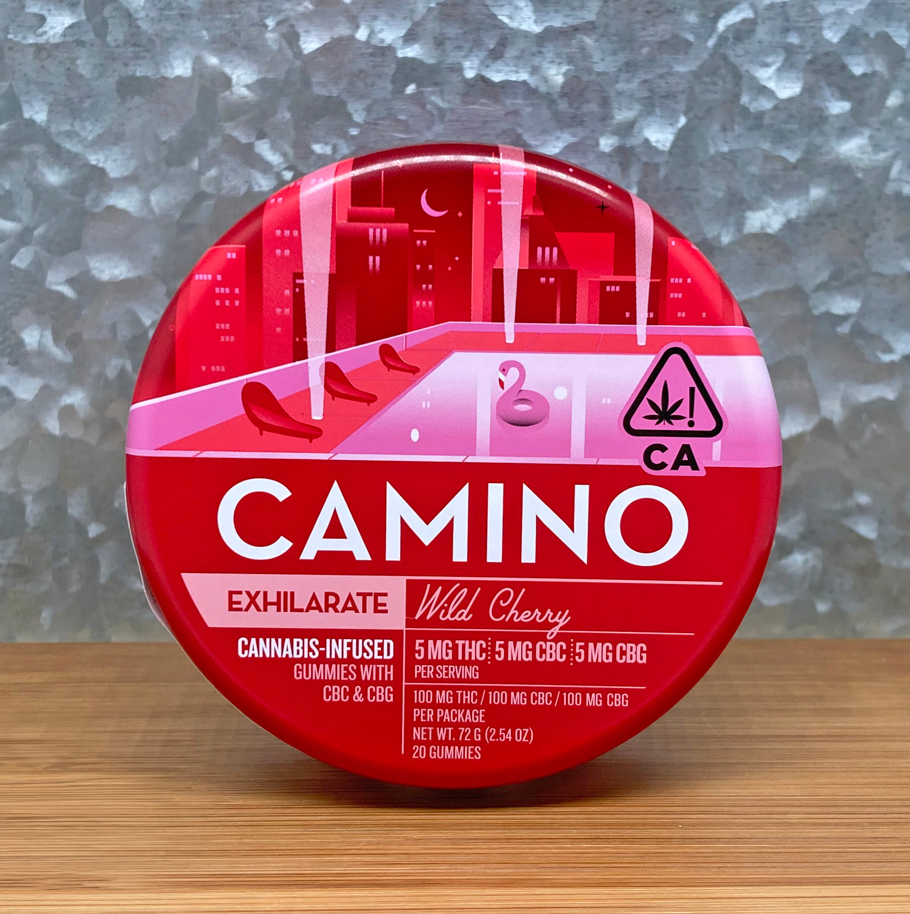 Wild Cherry Exhilarate CBC CBG 1:1:1 Camino Gummies 100mg - Kiva -  - $29 - Edible