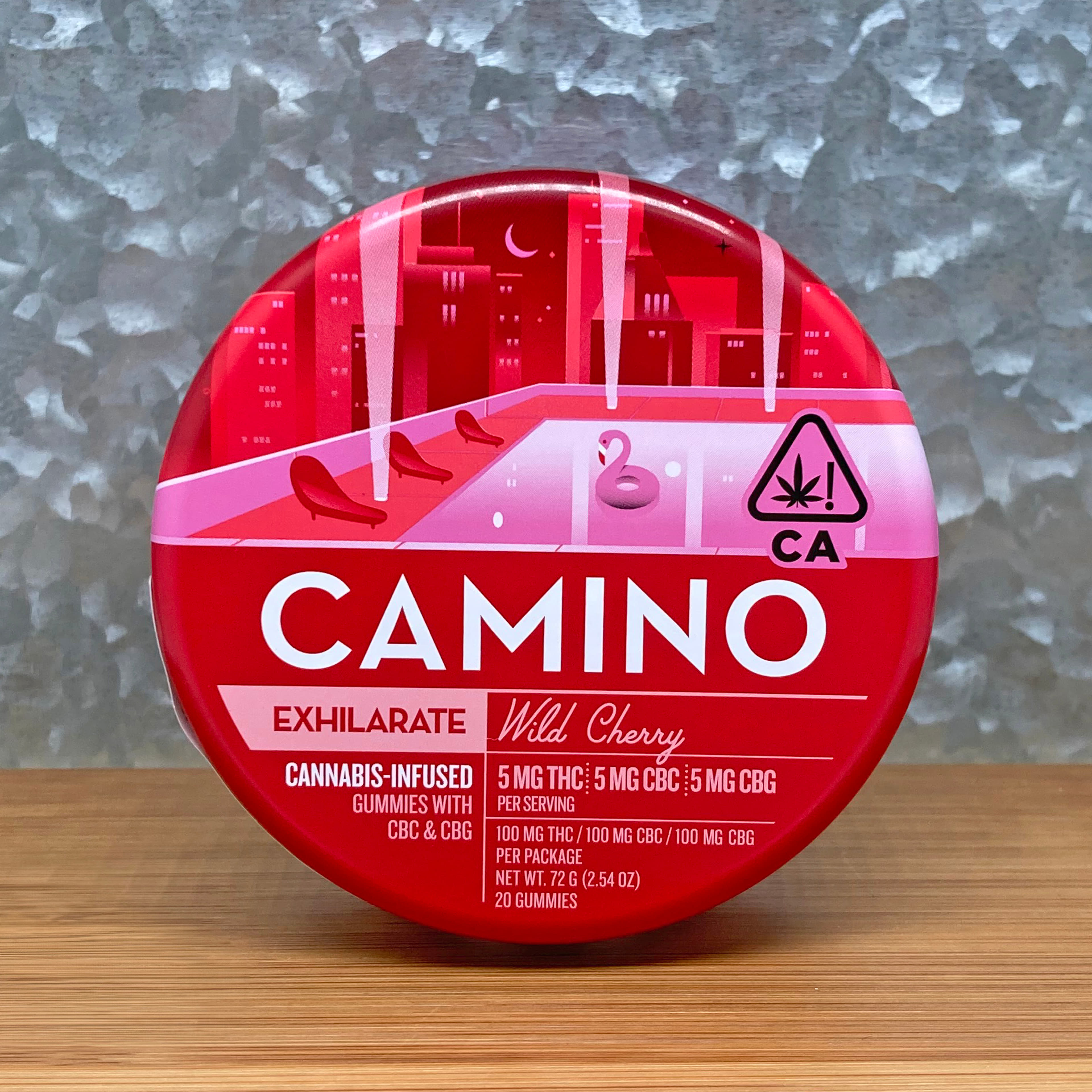 Wild Cherry Exhilarate CBC CBG 1:1:1 Camino Gummies 100mg - Kiva - - $29 - Edible