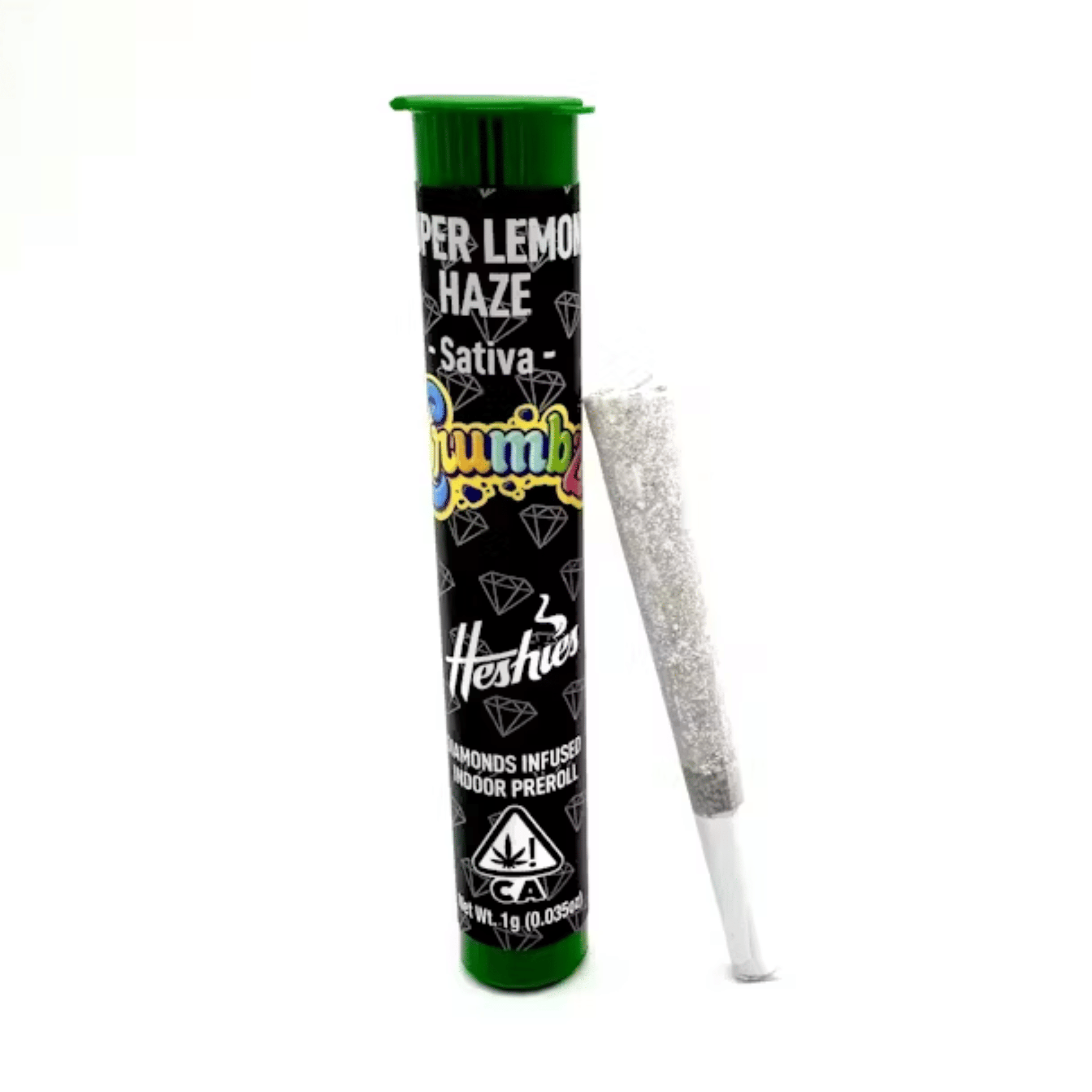 Super Lemon Haze | Diamond Encrusted Infused Preroll -1g - Crumbz -  - $14 - Infused Pre-Rolls