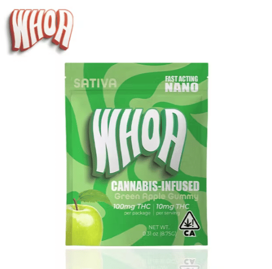 WHOA - Green Apple Gummies - 100mg *B2G1 EVERYDAY