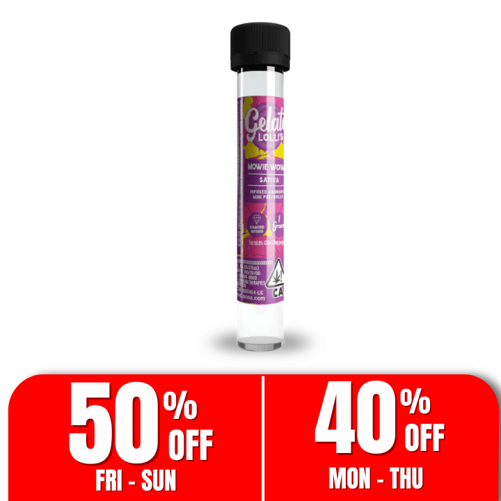 Gelato Lolli's | 1.2g - Mowie Wowie - Infused Pre-Roll - Sativa - Gelato -  - $10 - Pre-Rolls