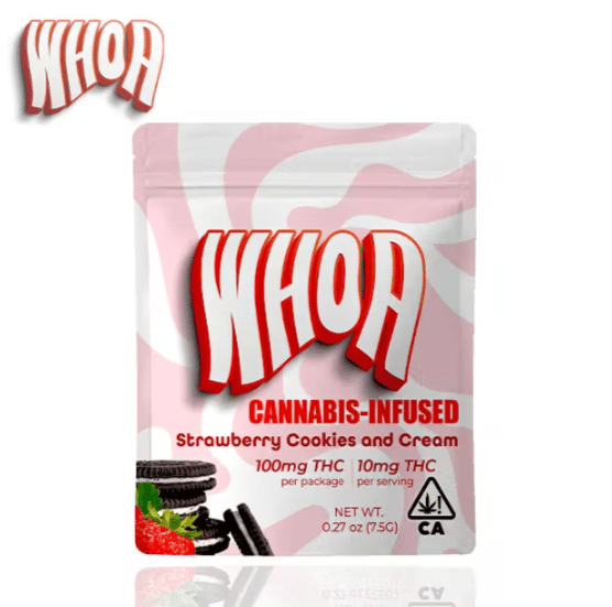 WHOA - Strawberry Cookies and Cream Chocolate - Bite - 100mg *B2G1 EVERYDAY* - WHOA -  - $9.99 - Edibles