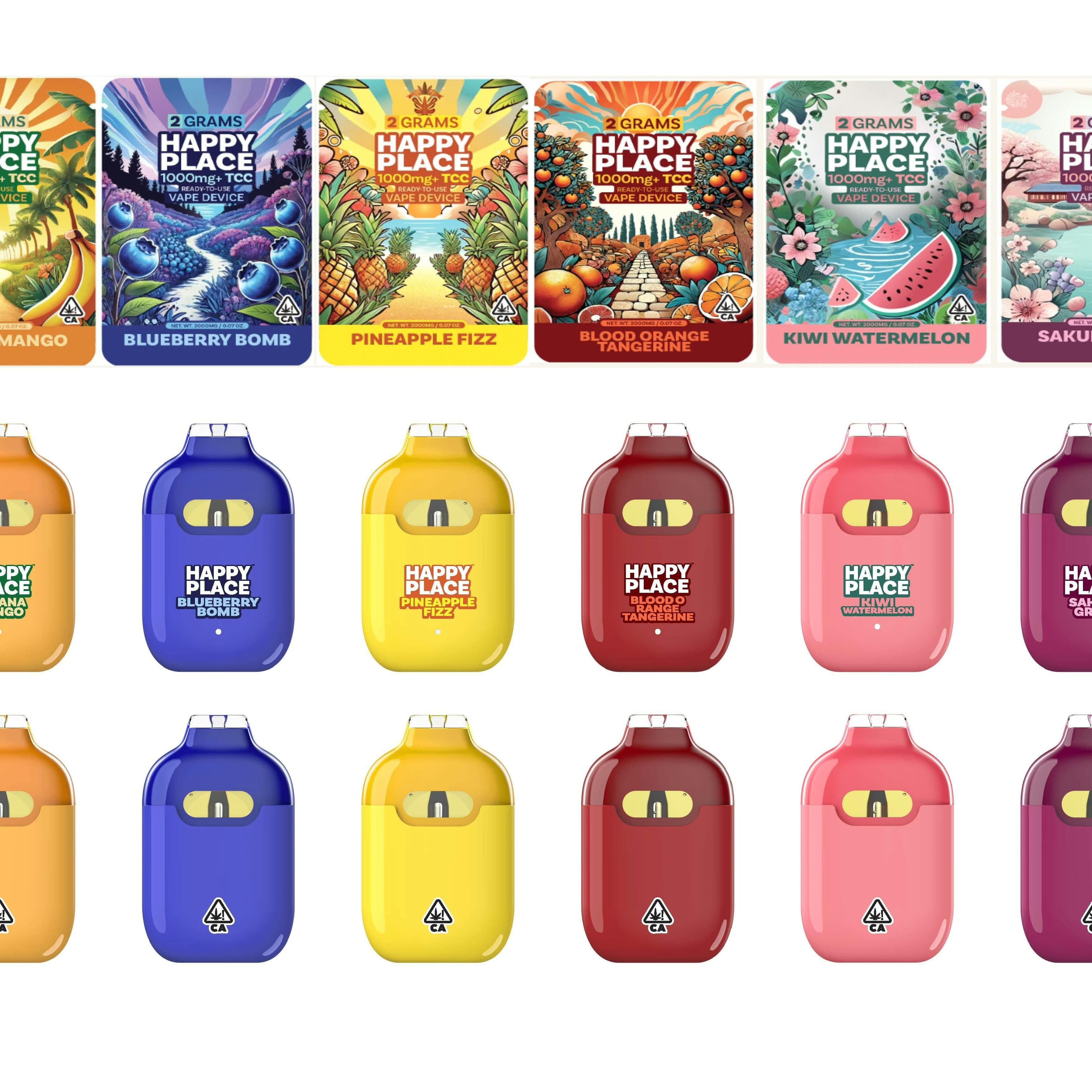 Sakura Grape - Disposable - Happy Place - 2 Gram - $19.99 - Disposable Vape (All-In-One, Battery Built-In)