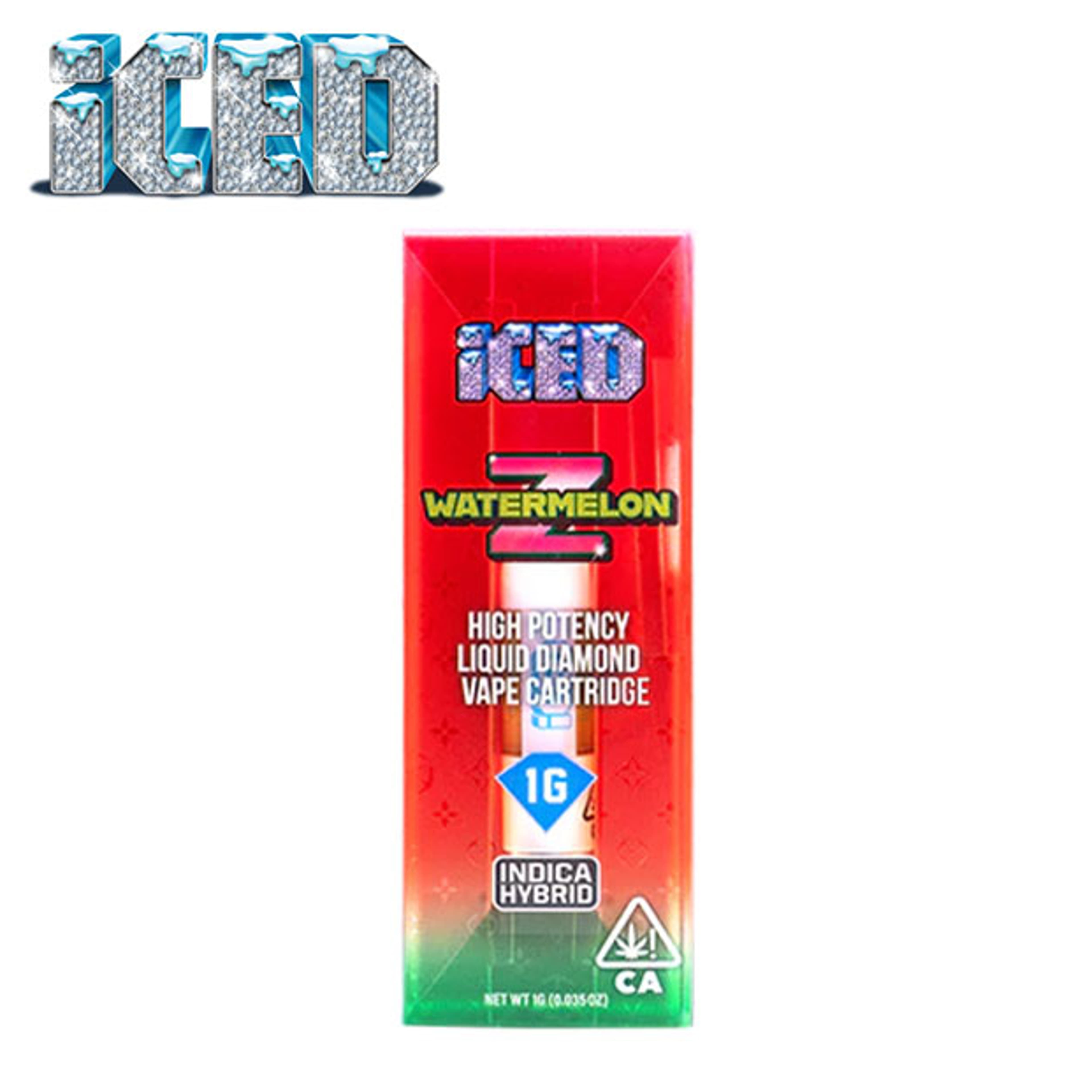 Iced - Watermelon Z - Liquid Diamond Vape Cartridge - 1g *B2G1 EVERYDAY* - Iced - 1g Cart - $17.99 - 510 Cartridges