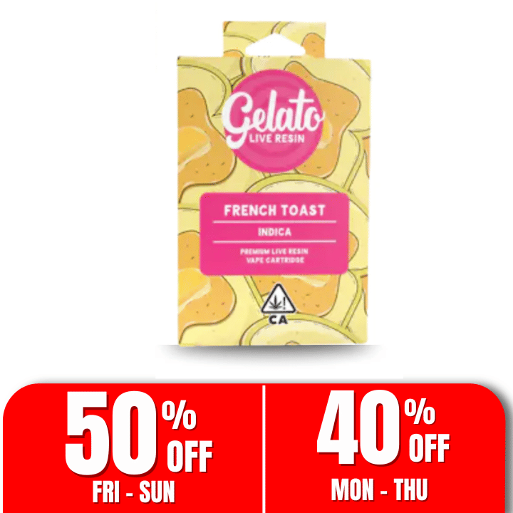 Gelato Live Resin Enhanced | 1g - French Toast - Cartridge - Indica - Gelato -  - $27 - Vape Carts