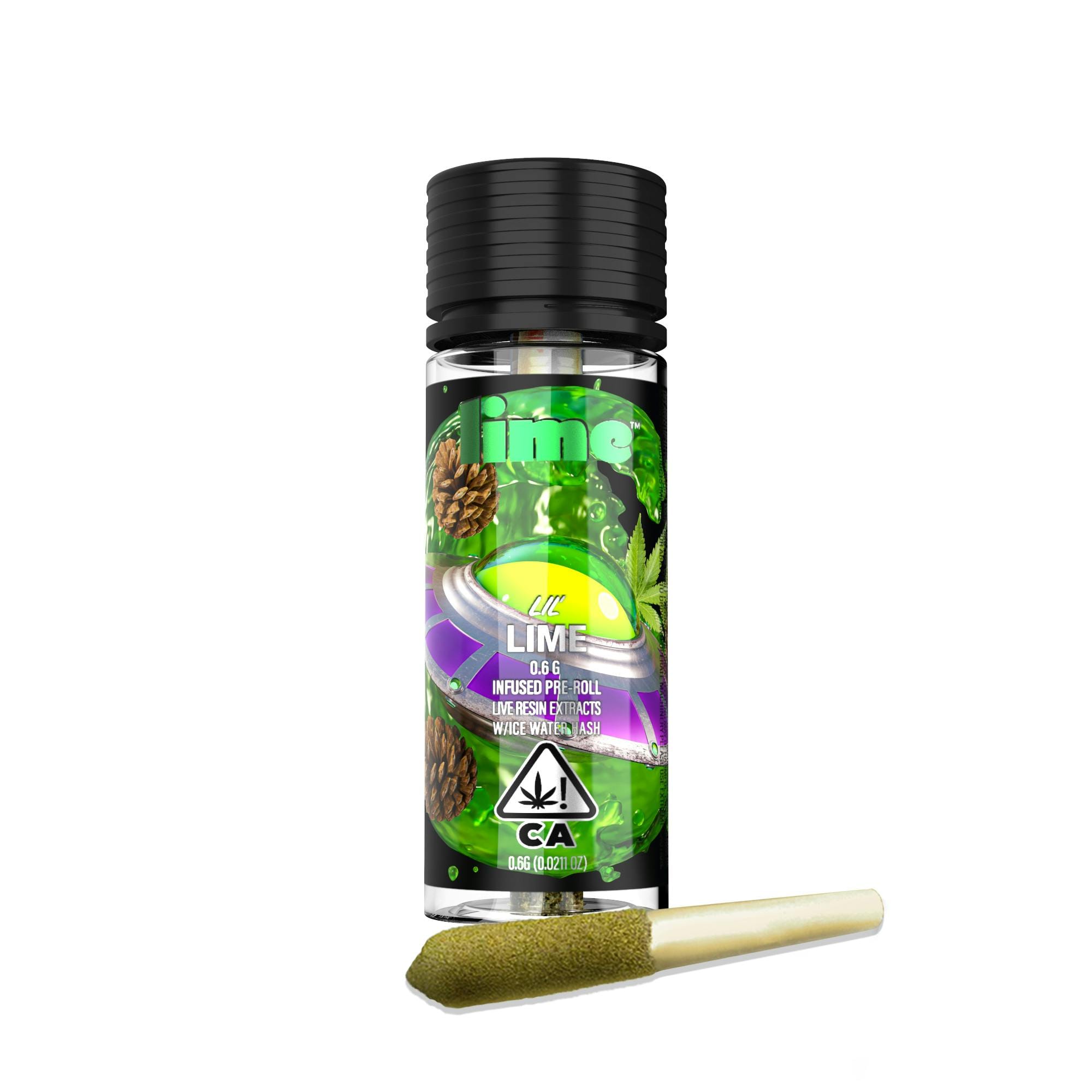 Alien Gas 0.6g Diamond & Hash Infused Lil' Lime - Lime -  - $5.05 - Pre-Rolls