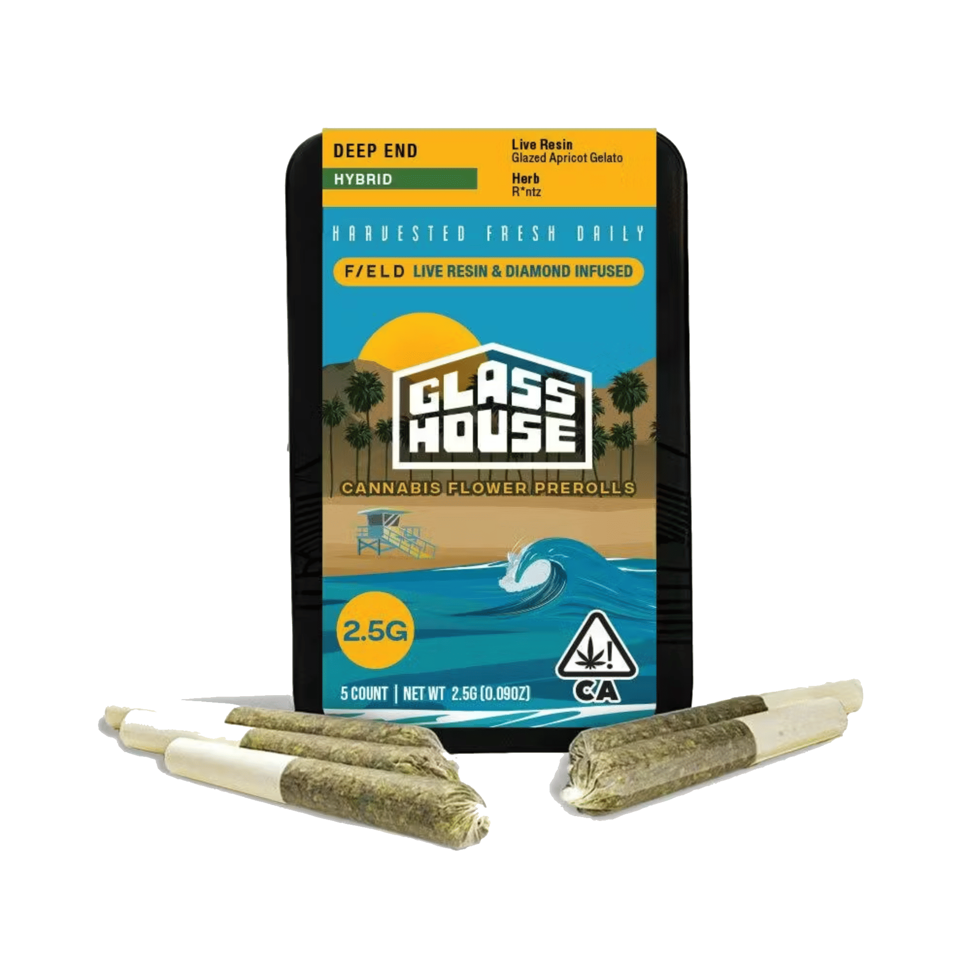 Deep End - Live Resin & Diamond Infused Pre-Rolls - Glass House Farms - 2.5g (5-Pack) - $37.99 - Infused Pre-Rolls