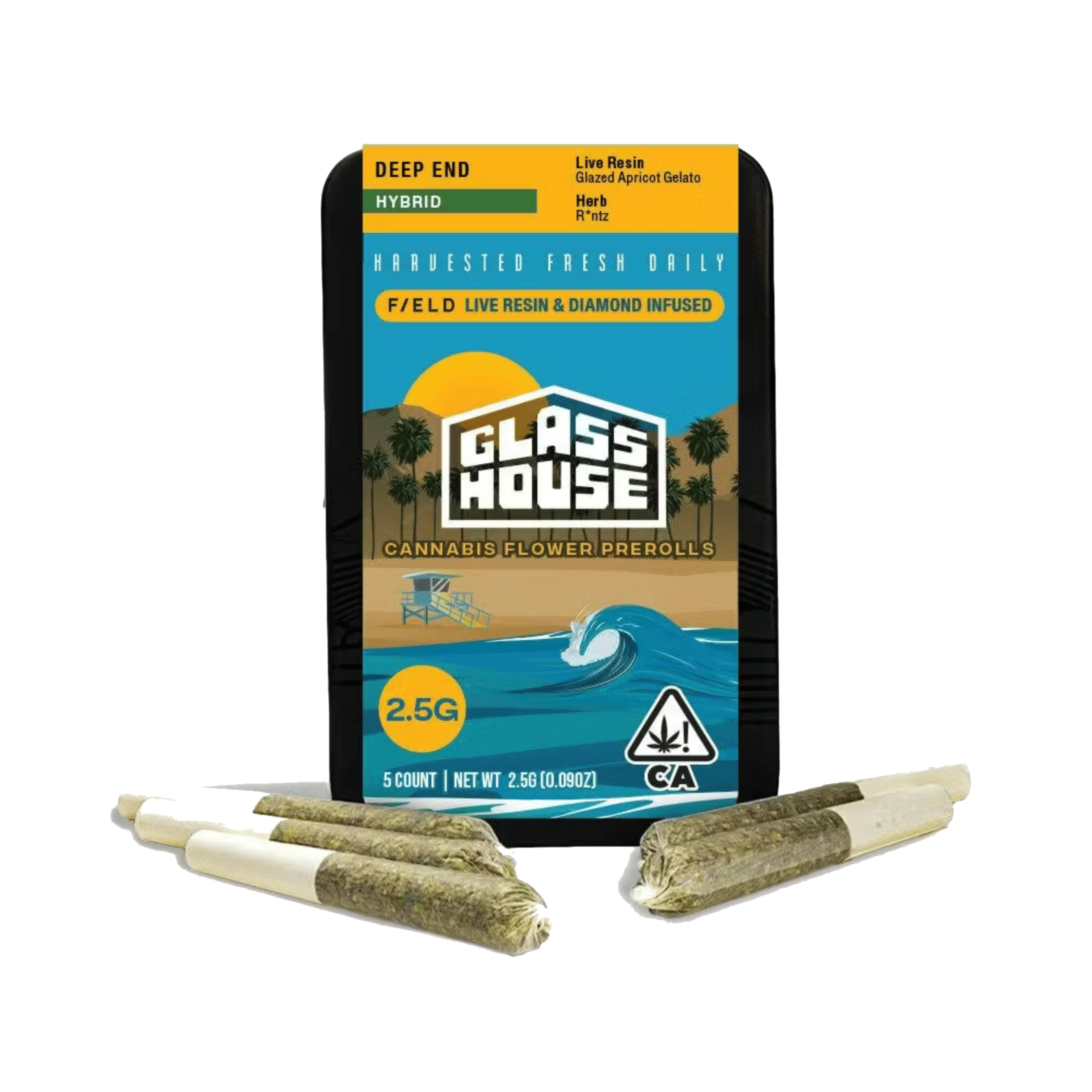 Deep End - Live Resin & Diamond Infused Pre-Rolls - Glass House Farms - 2.5g (5-Pack) - $37.99 - Infused Pre-Rolls