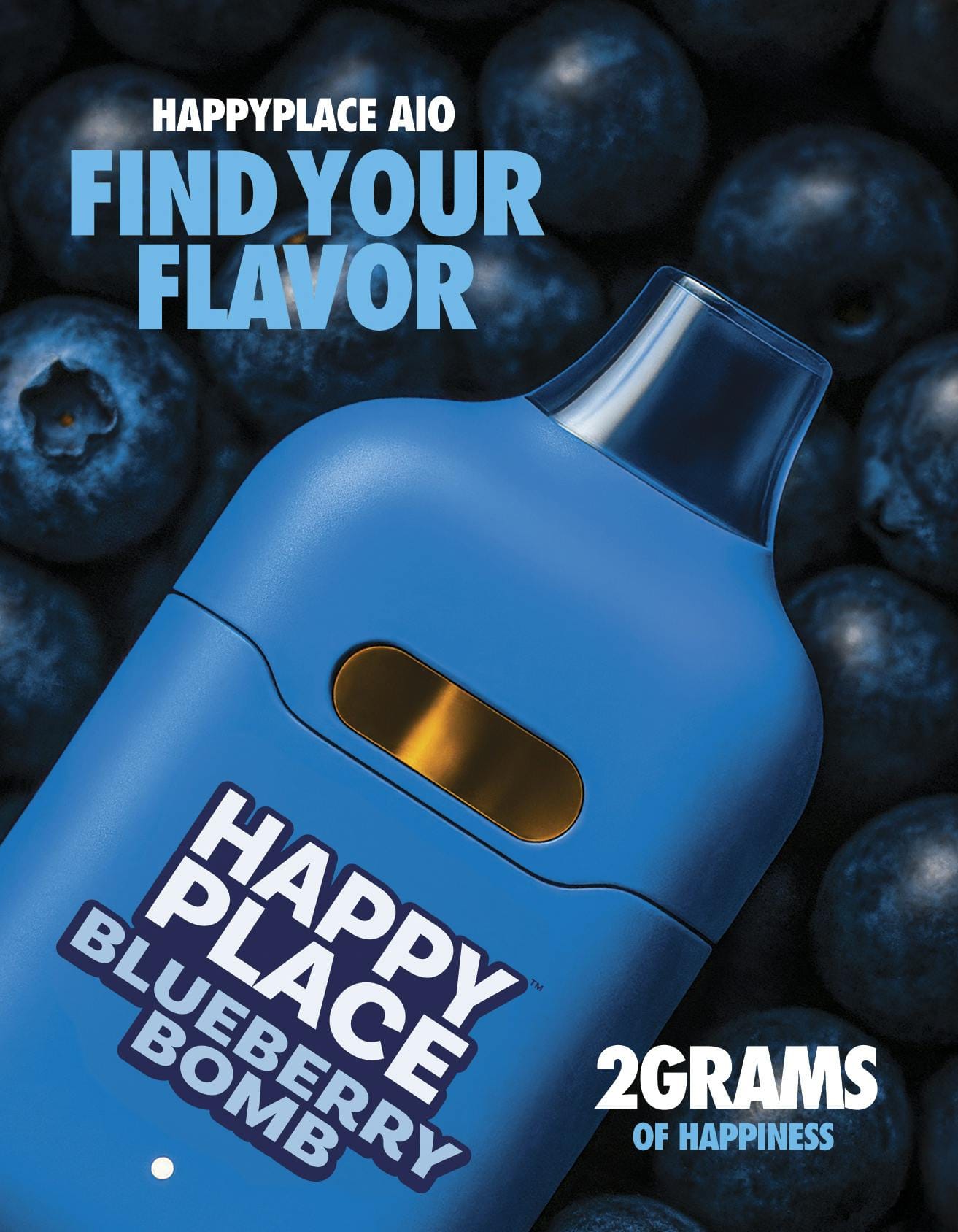 Blueberry Bomb 2G Ready To Use - Happy Place -  - $18 - Vapes