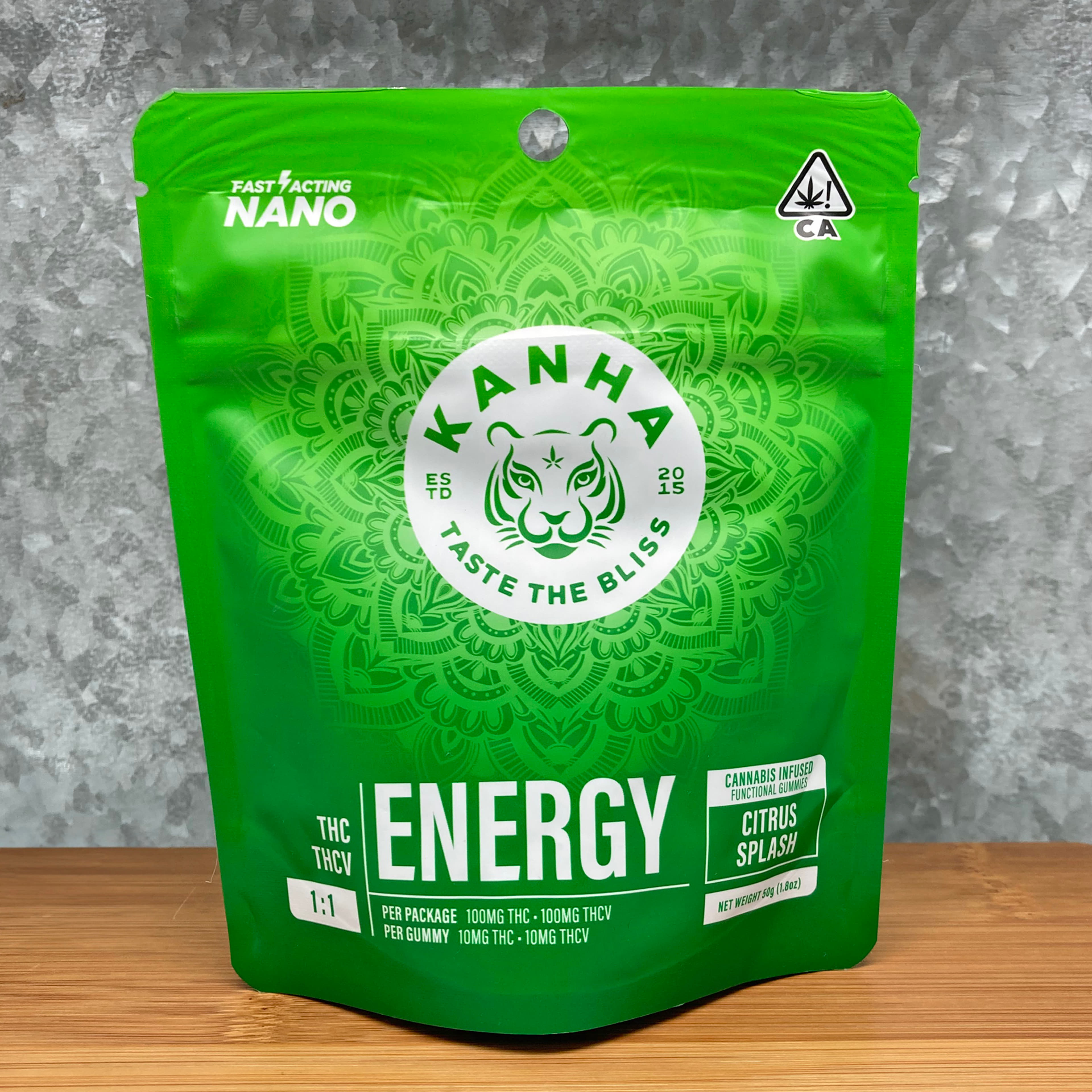 1:1 Citrus Splash Energy THCv Nano 100mg Gummies - Kanha - - $28 - Edible