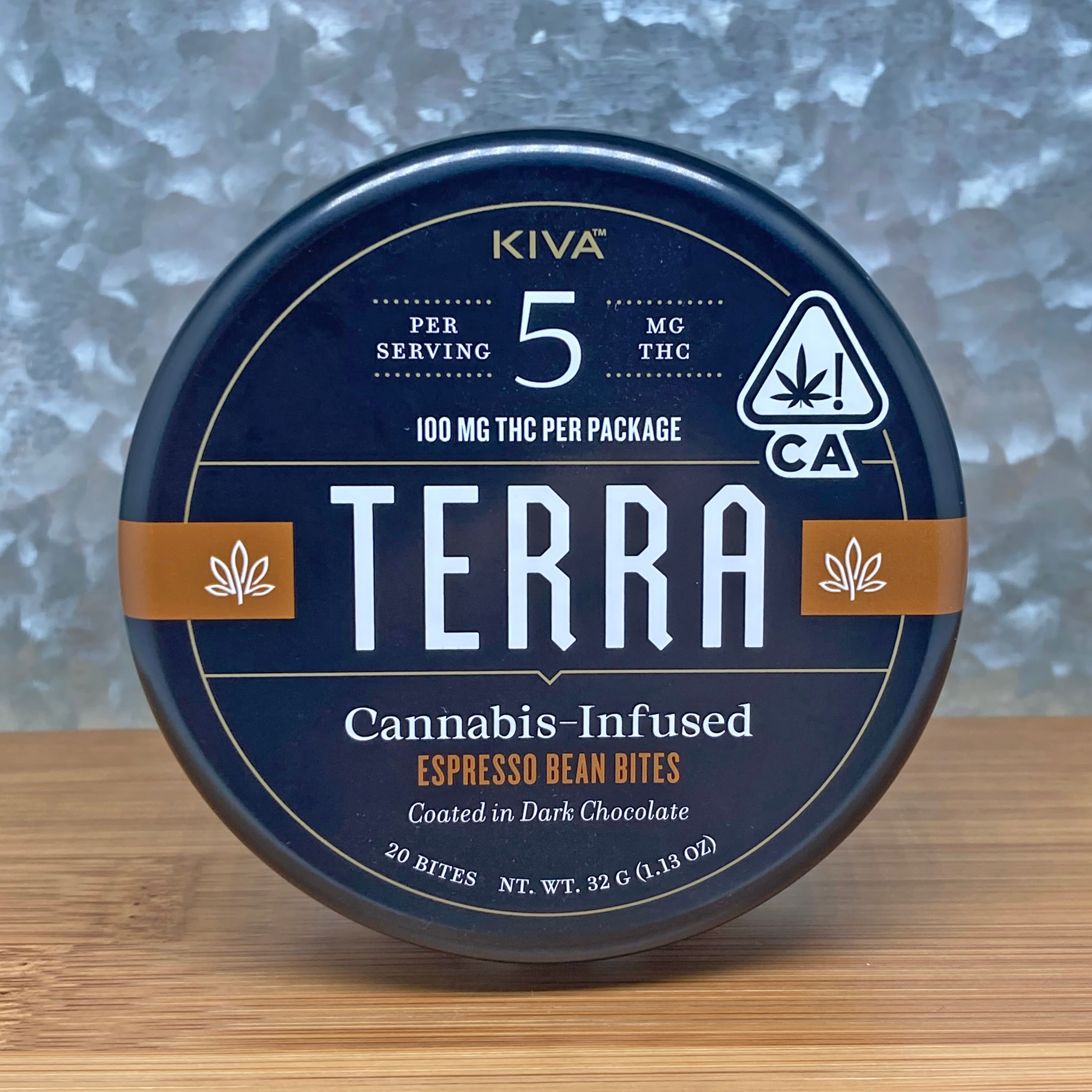 Espresso Bean Terra Bites 100mg - Kiva - - $29 - Edible