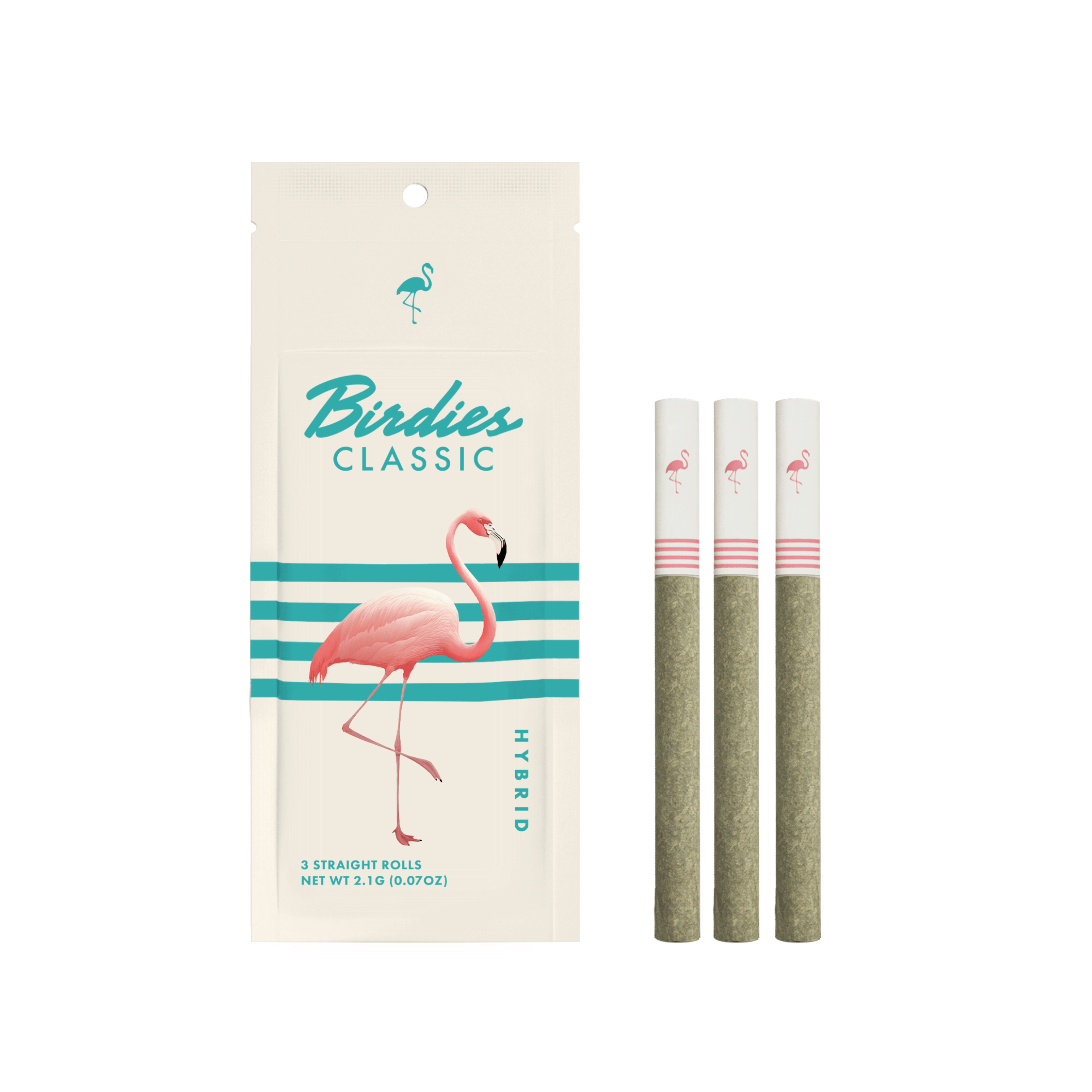 Classic Hybrid Straight Rolls 3 Pack - 2.1g - Birdies -  - $12.50 - Pre-Rolls