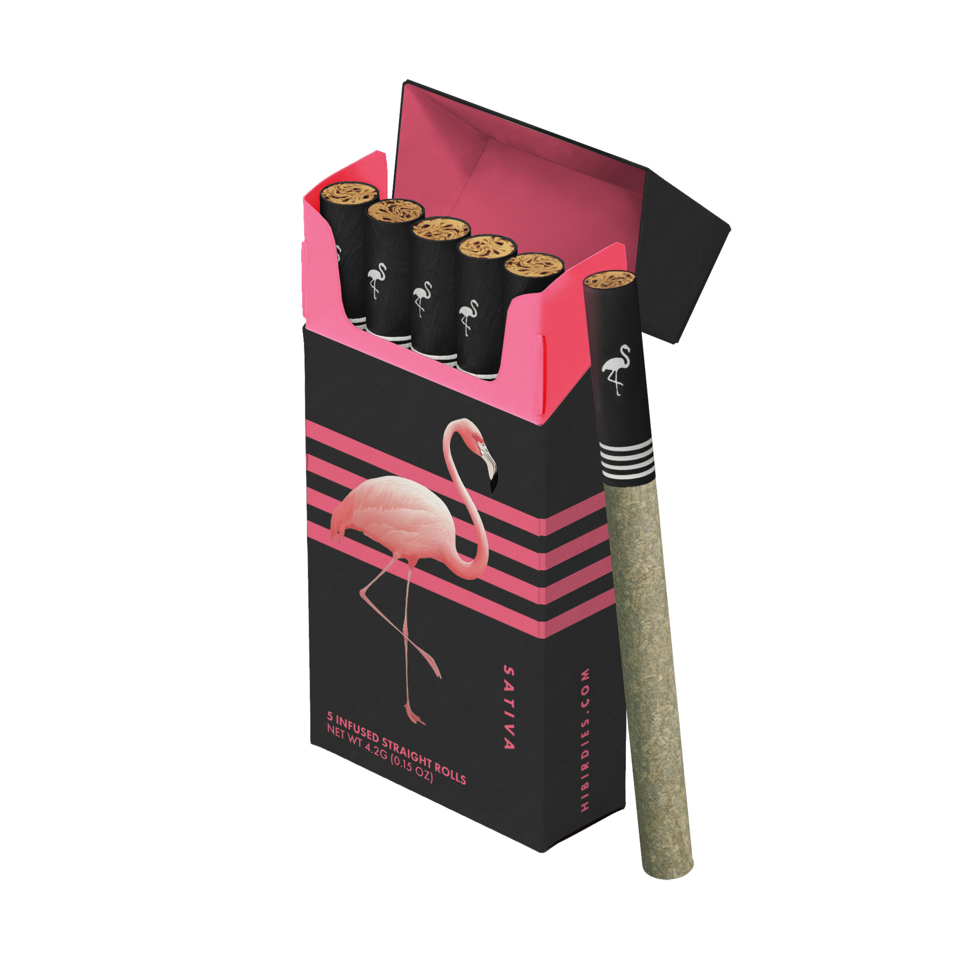 BIRDIES - Ultra Sativa - 5 x 0.85g Infused Prerolls - 4.25g - Birdies - 5pk Box - $27 - Prerolls