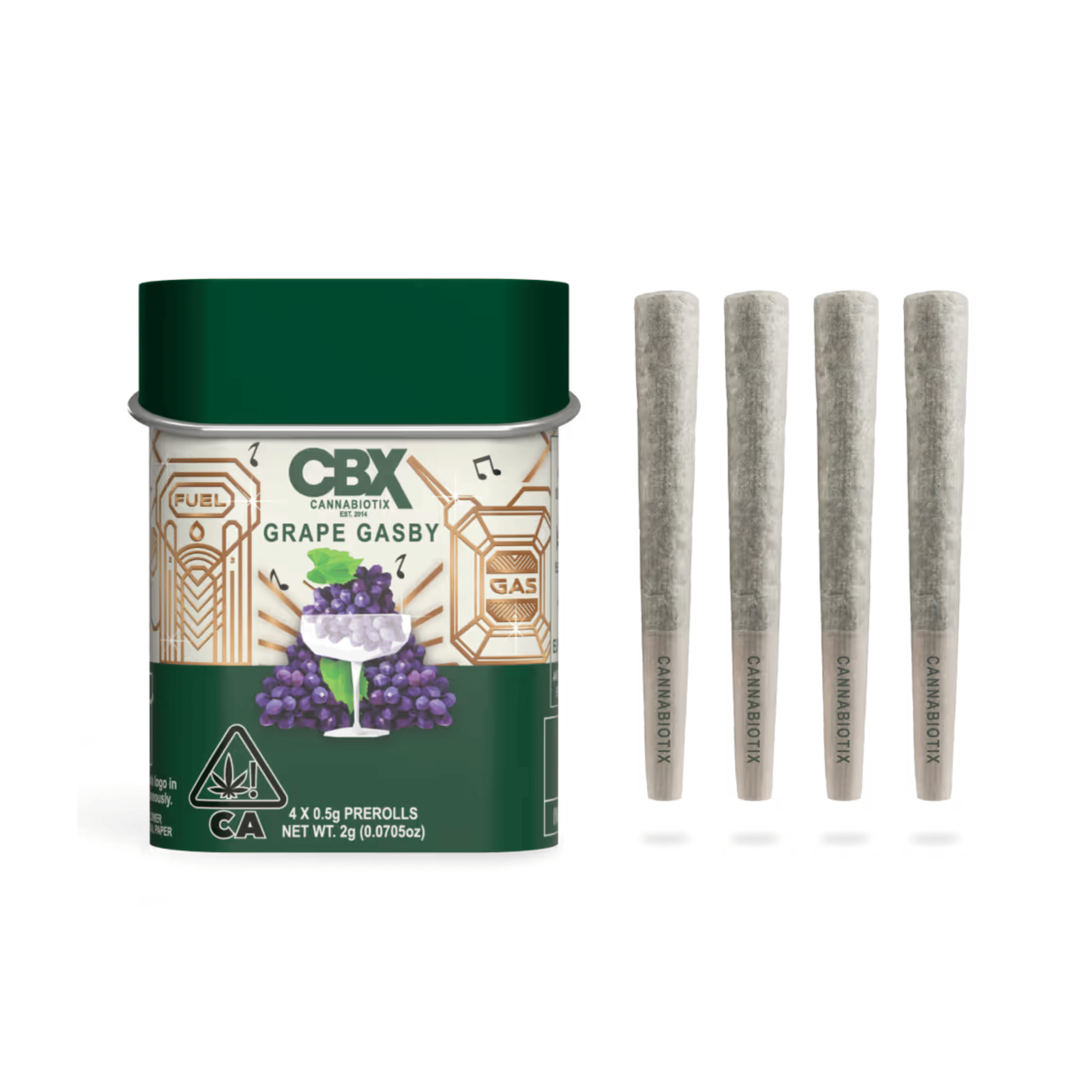 Grape Gasby Preroll 4 Pack - 2g - Cannabiotix (CBX) -  - $30 - Pre-Rolls