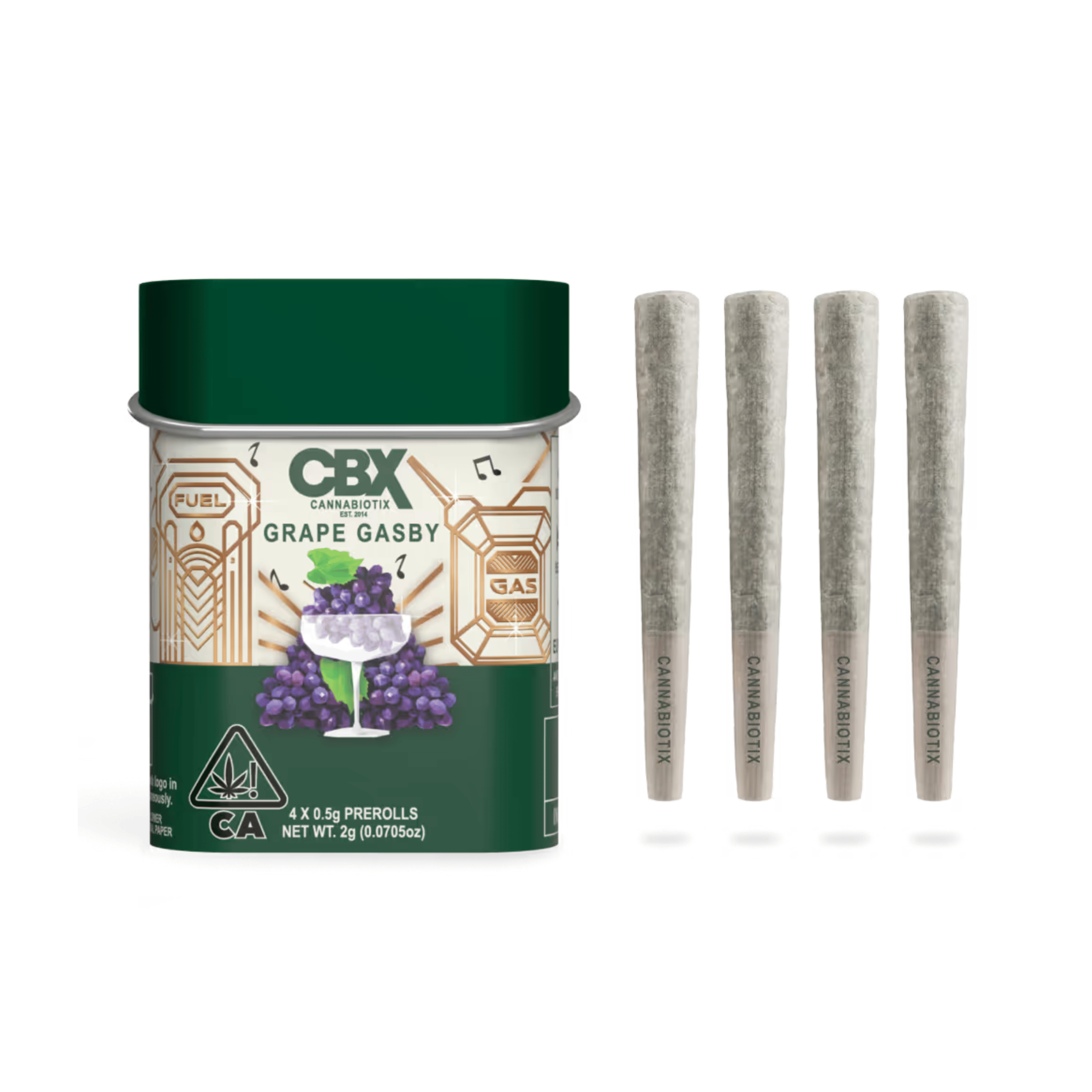 Grape Gasby Preroll 4 Pack - 2g - Cannabiotix (CBX) - - $30 - Pre-Rolls