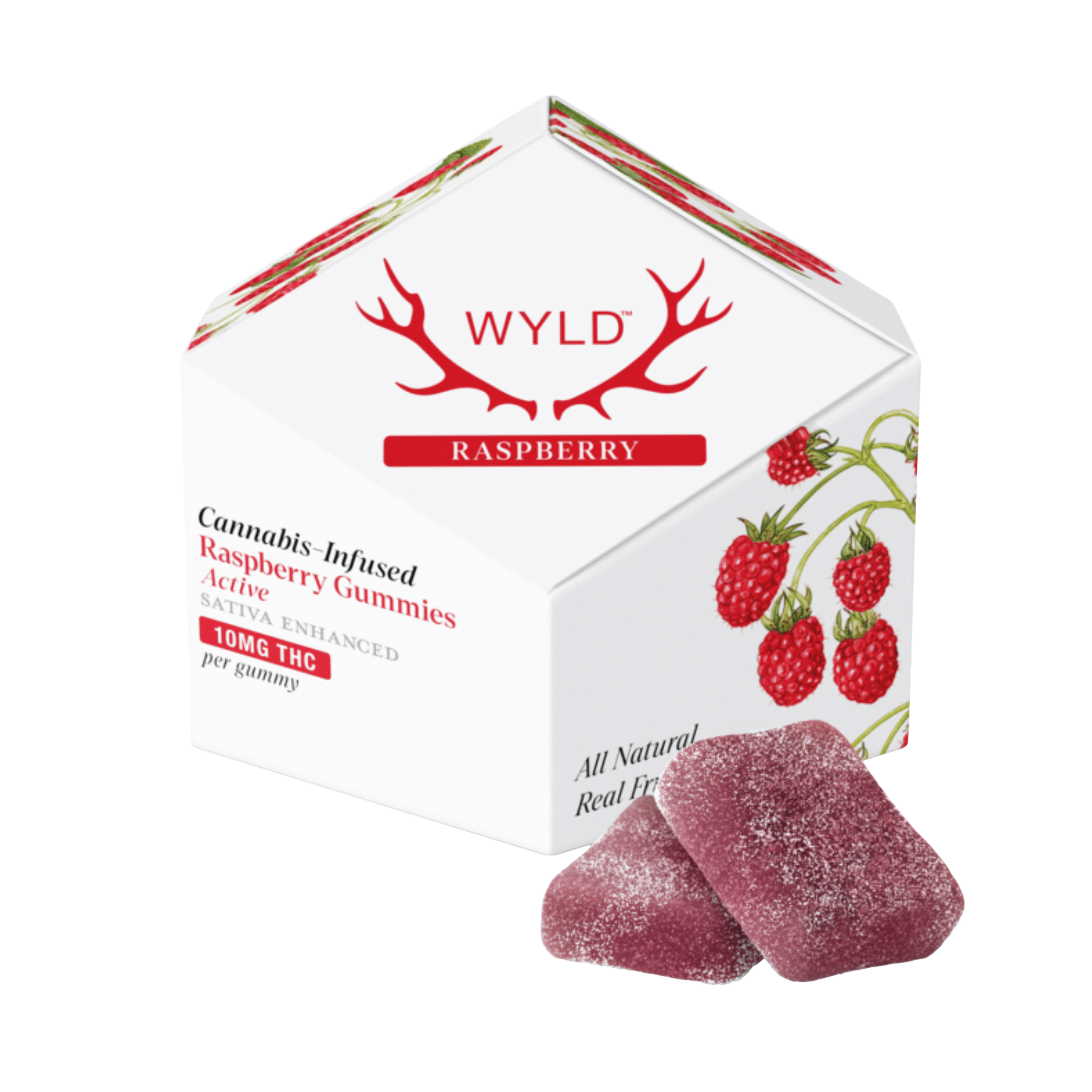 Sativa Raspberry Gummies - 100mg - WYLD - - $15 - Edibles
