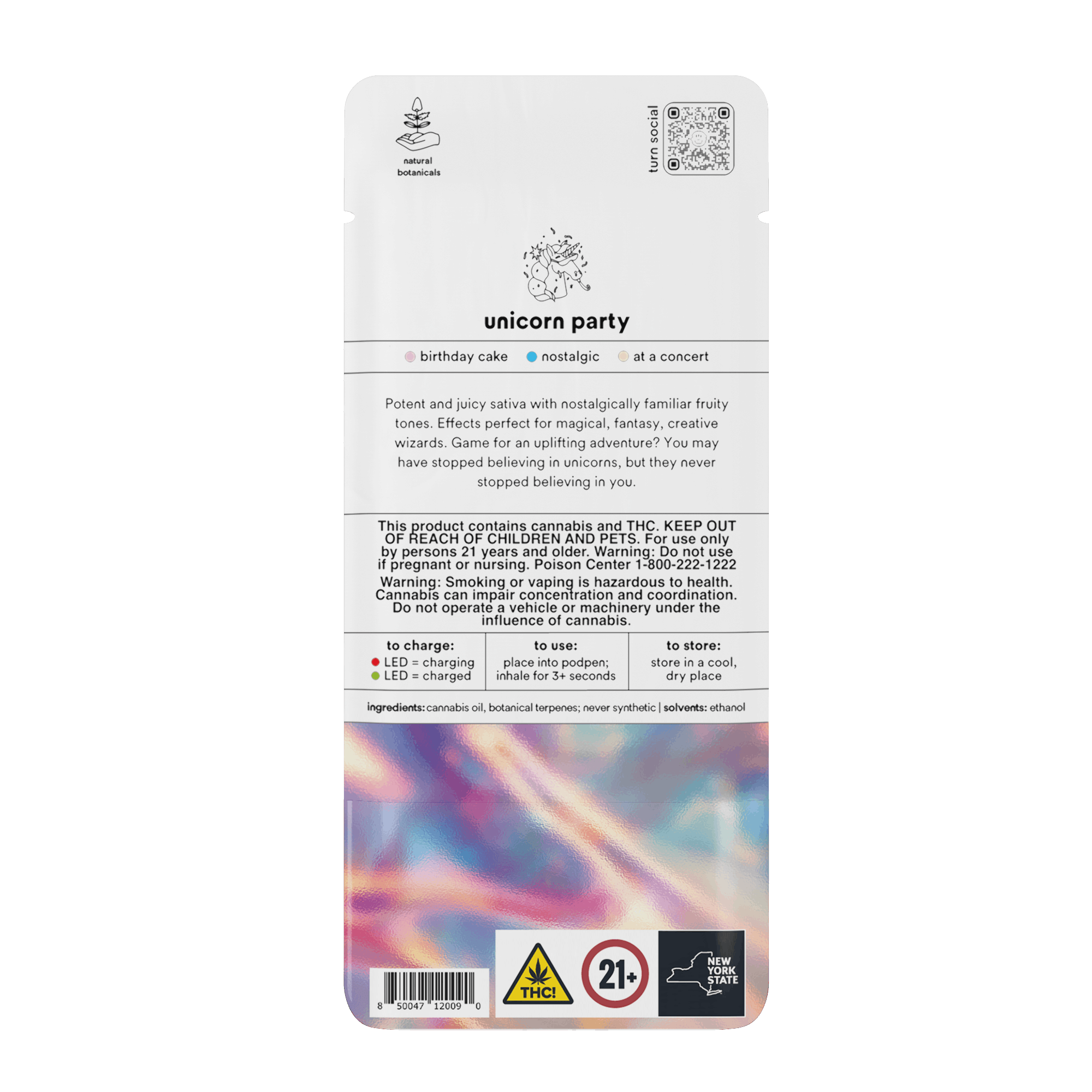 1.0g POD | unicorn party (21+) | botanica blends | up | - Turn -  - $35 - Vape Pens