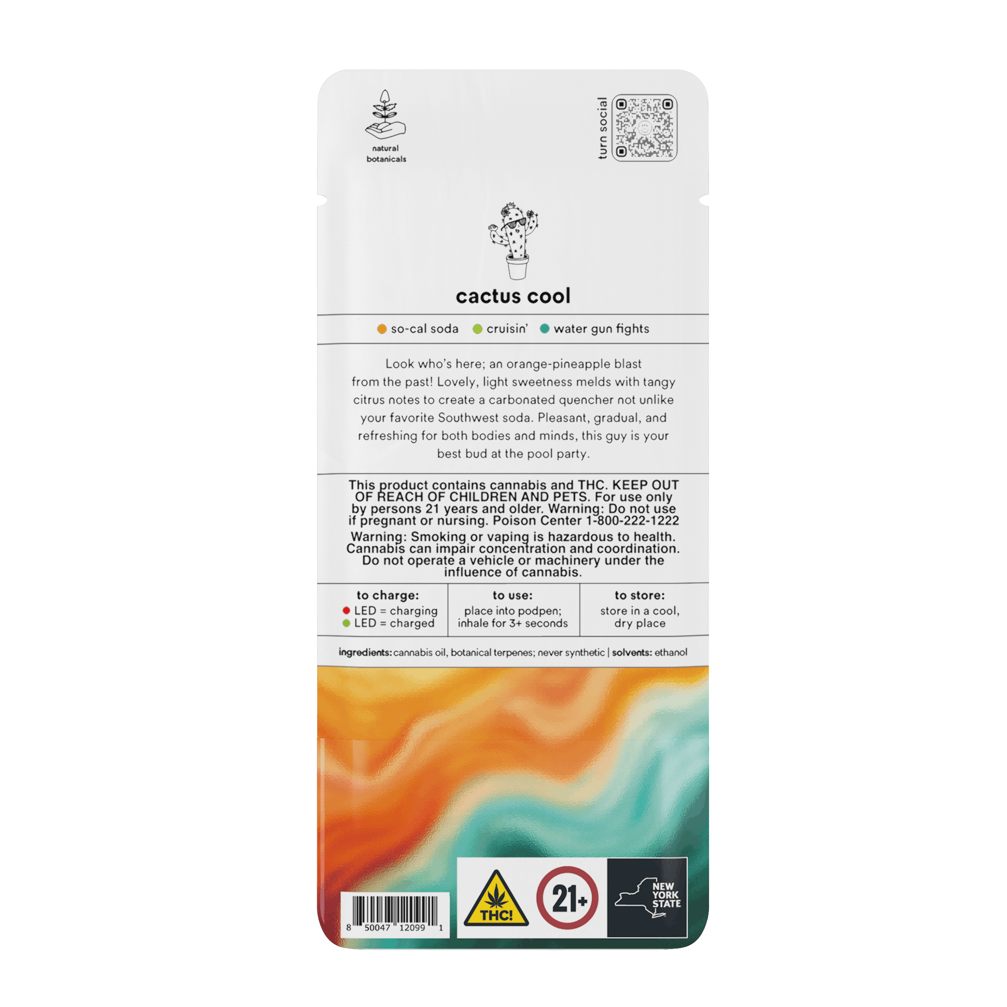 1.0g POD | cactus cool | botanica blends | up | - Turn -  - $35 - Vape Pens