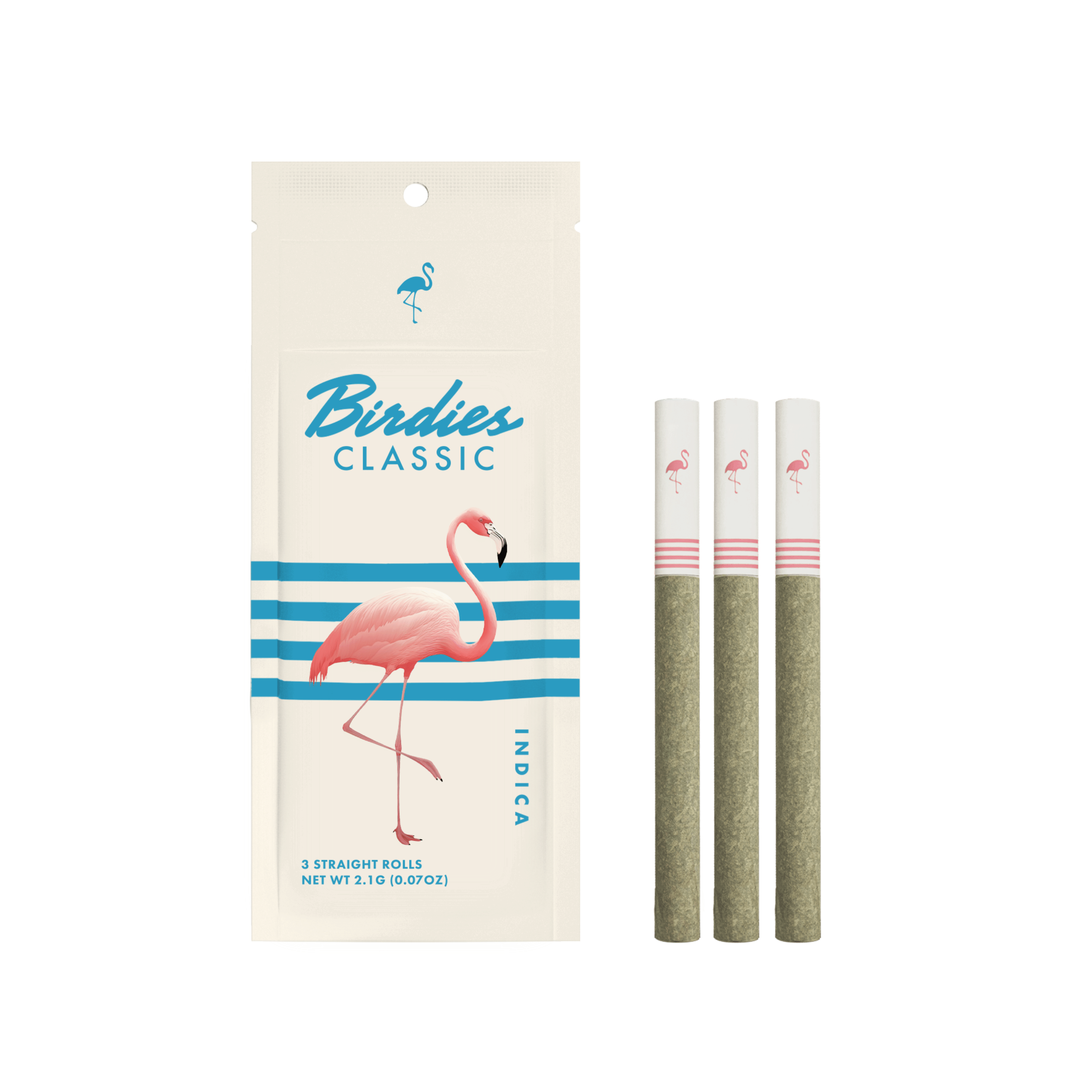 Classic Indica Straight Roll 3 Pack - 2.1g - Birdies -  - $12.50 - Pre-Rolls