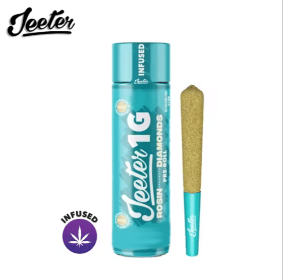 Infused Jeeter - Apple Fritter - Rosin Enhanced Diamonds Pre-Roll - 1g - Jeeter - Rosin Enhanced 1g - $13.99 - Pre-Rolls