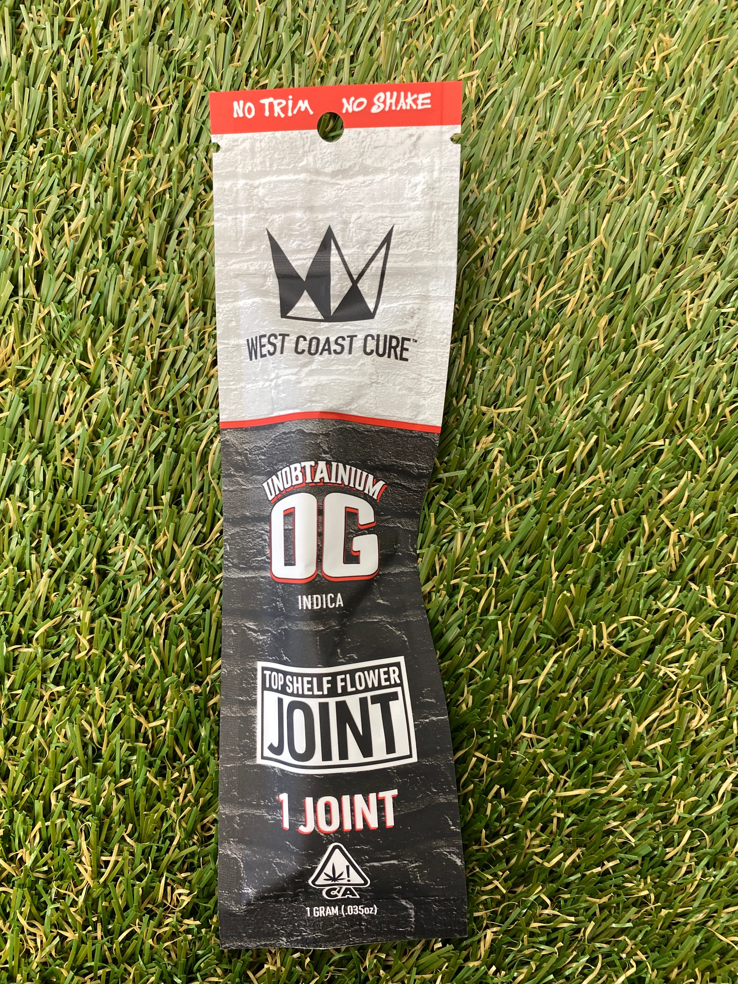 UNOBTAINIUM OG 1G - West Coast Cure -  - $9.67 - Pre-Roll Flower