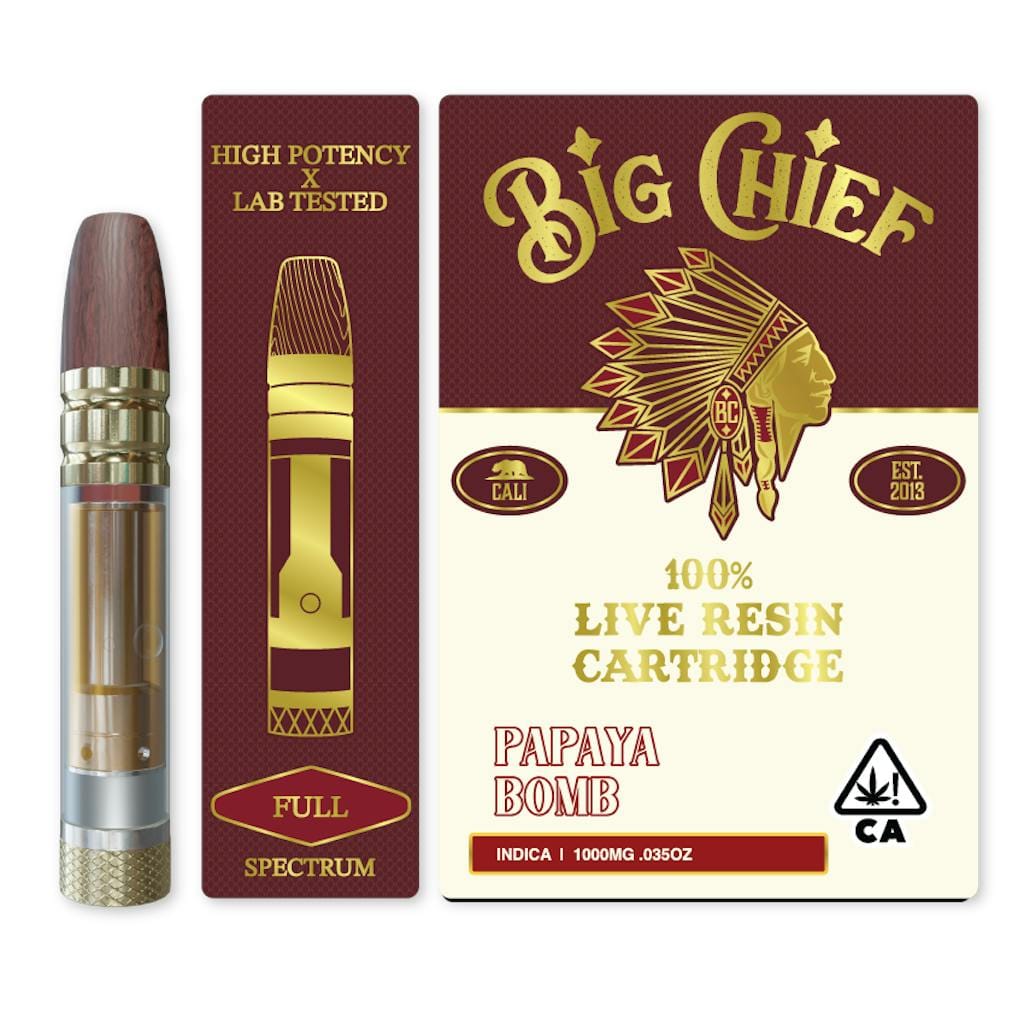 Big Chief Live Resin 1G-Papaya - Big Chief -  - $21 - Vape Carts