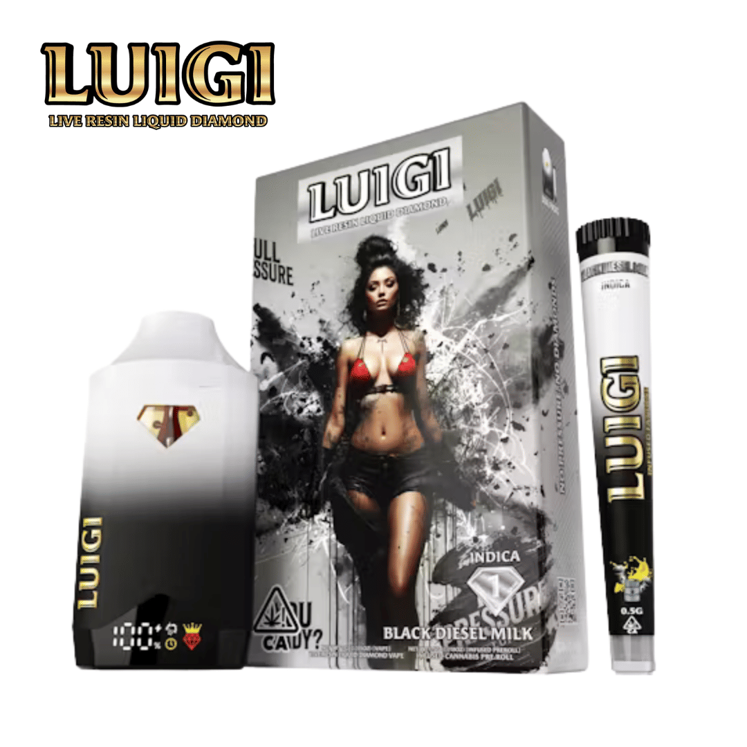 Luigi - Black Diesel Milk Live Resin Liquid Diamond AIO - 1G + 0.5g Infused Pre-roll (Dual Pack) - Luigi - Black Diesel Milk - $24.99 - Disposable Vapes