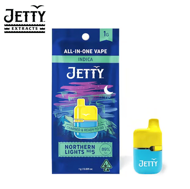 Jetty - Northern Lights #5 - High THC AIO - 1g - Jetty Extracts - AIO N. Lights - $29.99 - Disposable Vapes
