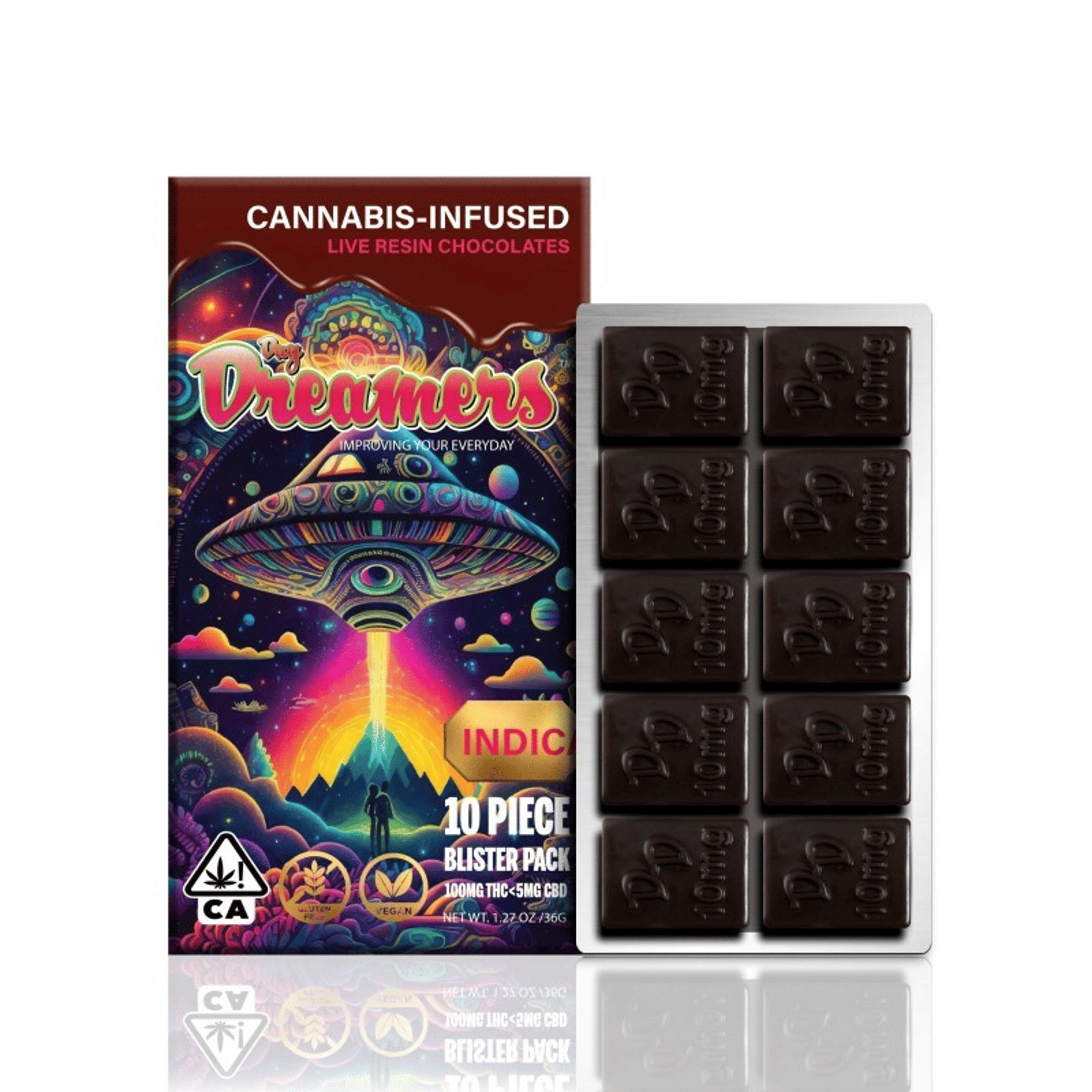 INDICA 100MG CHOCOLATE - DAY DREAMERS - - $15 - Edibles