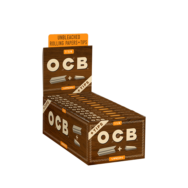 OCB Virgin Unbleached Papers and Tips 1 1/4"
