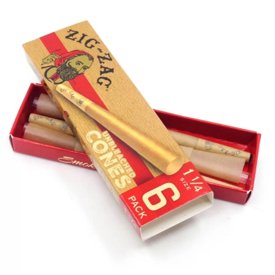 Unbleached 1 1/4 6ct | Paper Cones - Zig Zag -  - $3 - Accessories