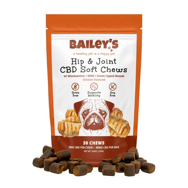 Chicken Flavored Hip & Joint CBD Soft Chews - 30pk Dog Treats