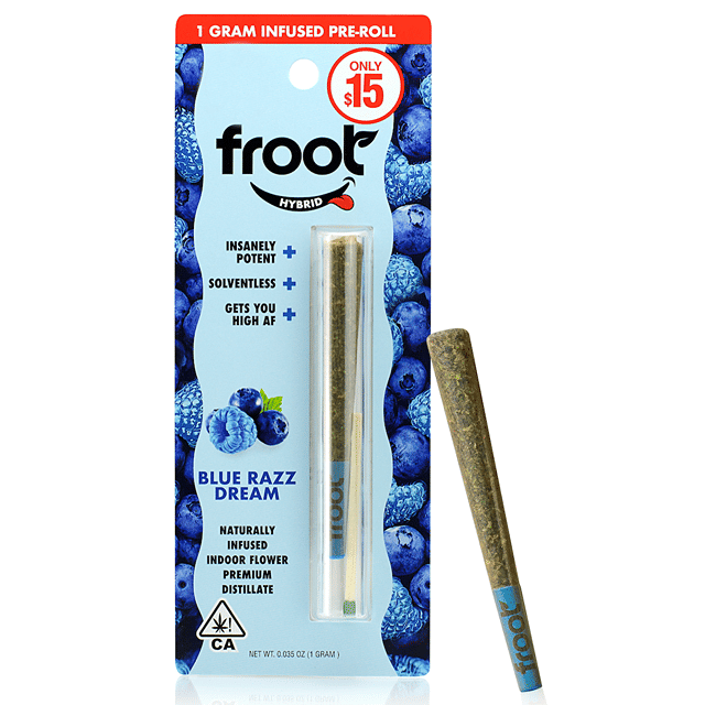 FROOT |1G |BLUE RAZZ DREAM | INFUSED PRE ROLL