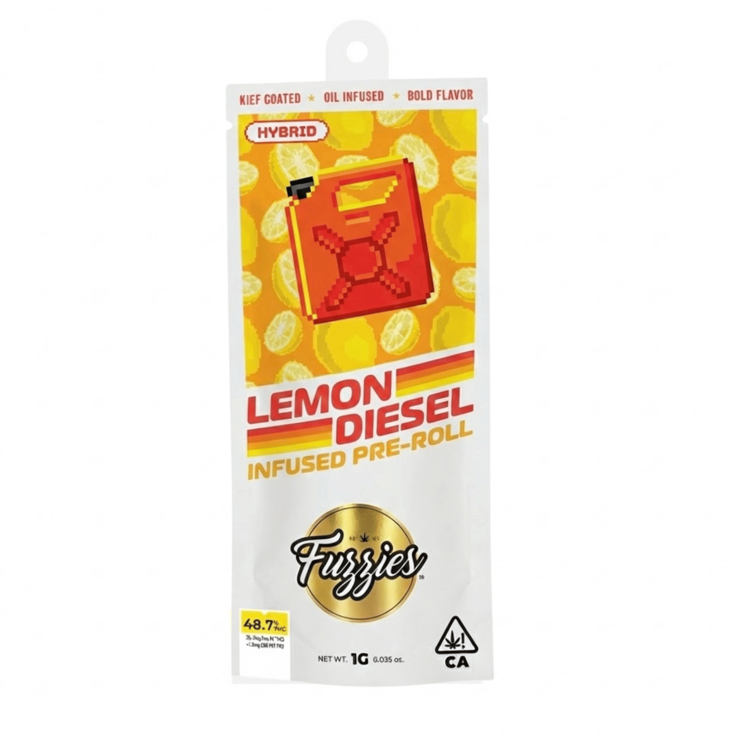 Lemon Diesel Infused 1g Preroll - Fuzzies -  - $10 - Preroll