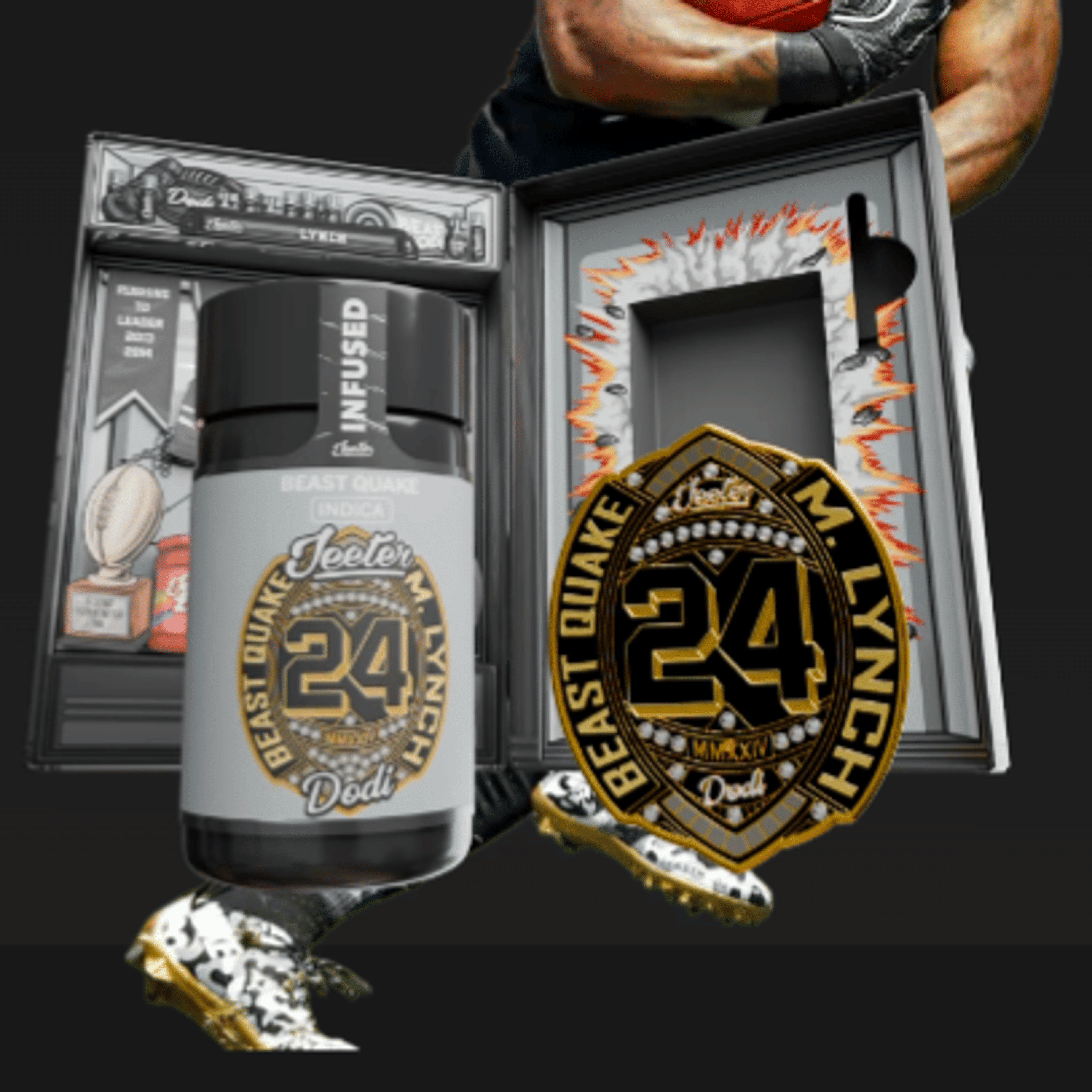 Baby Jeeter-Highsnman "Beast Quake" 5pk 2.5g - Jeeter - - $42 - Infused Pre-Rolls