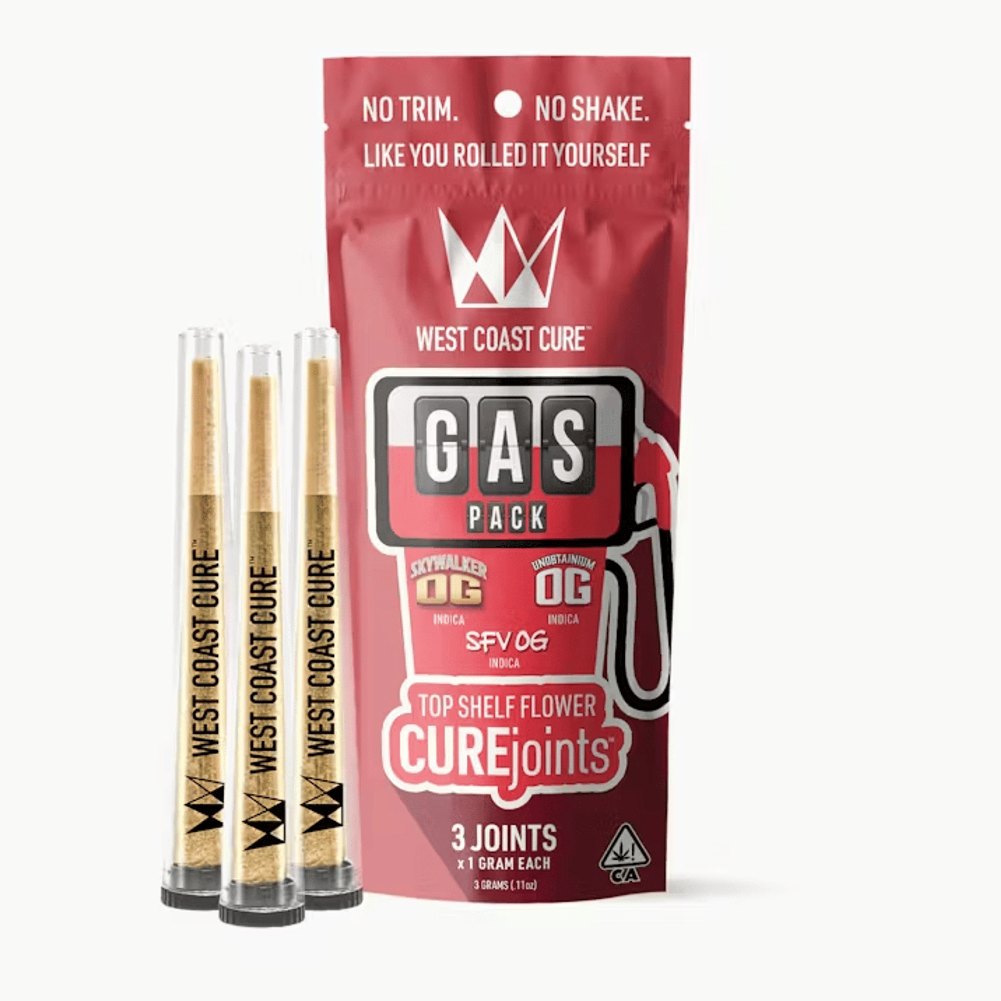 Gas Pack Preroll 3Pk - West Coast Cure - - $30 - Preroll