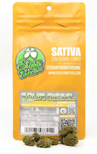 Sour Diesel Smalls - 3.54g - Eighth Brother - Sativa - 1/8 - $9 - Flower (Eighths)